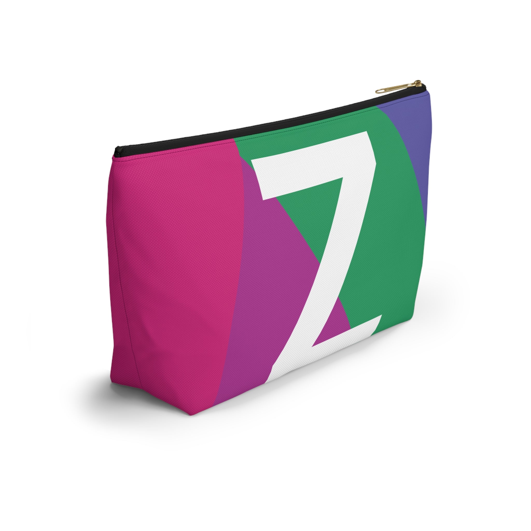 Initials Colorblock Accessory Pouch — Monogram Z T-Bottom Cosmetic Bag