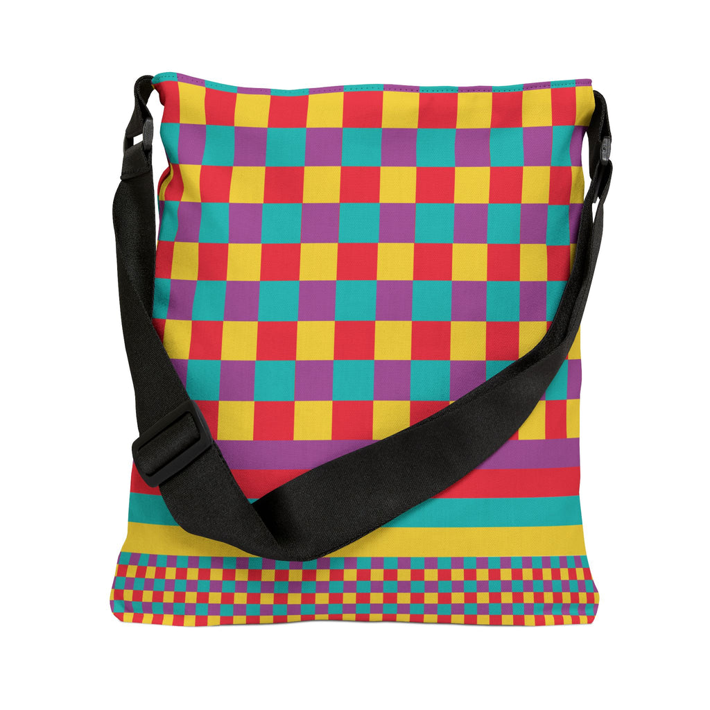 Colorblock Geometric Tote Bag