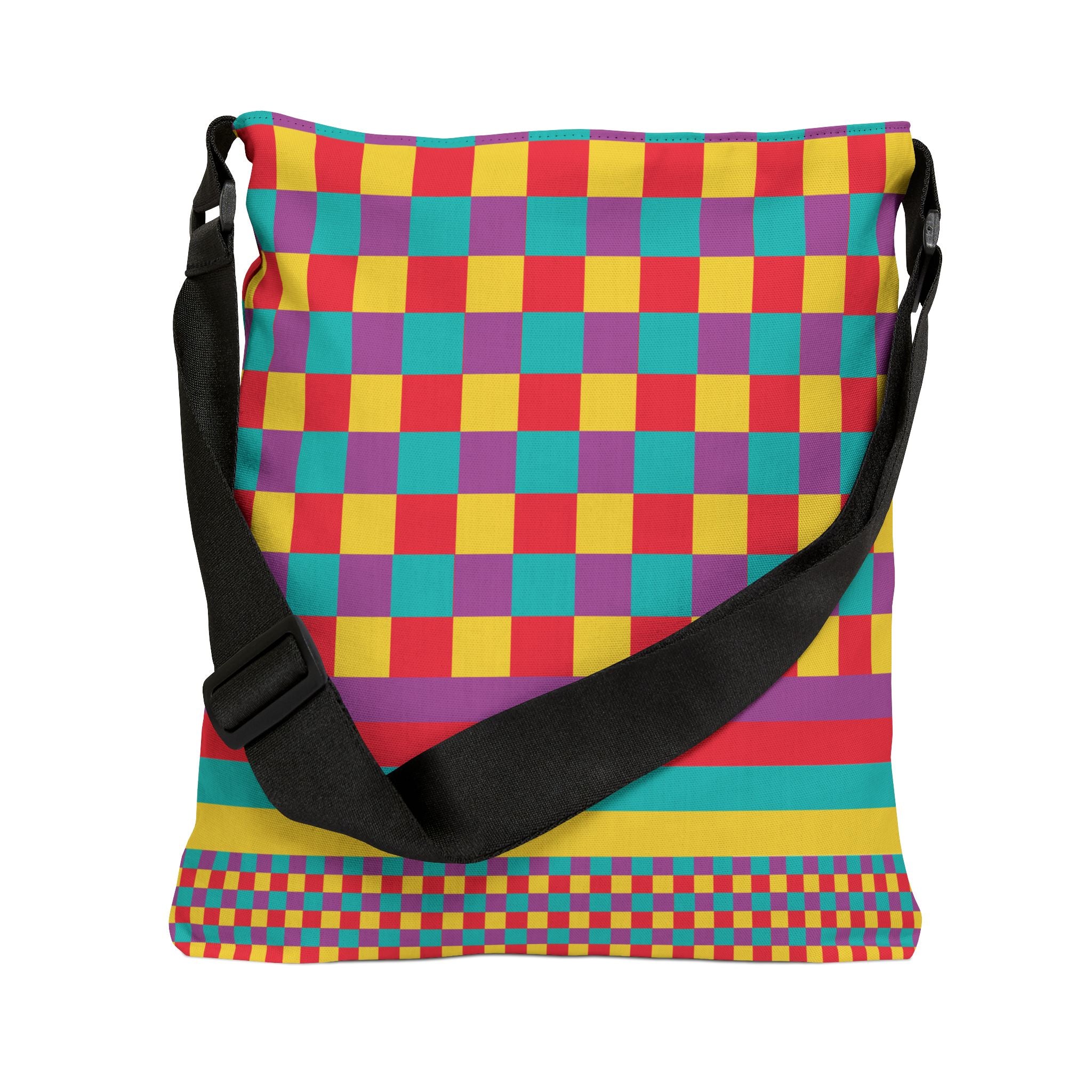 Colorblock Geometric Tote Bag