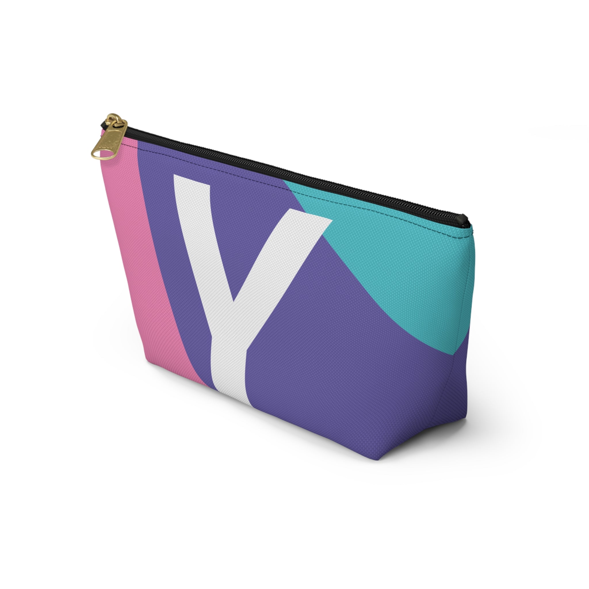Colorblock Accessory Pouch — Monogram Y T-Bottom Cosmetic Bag
