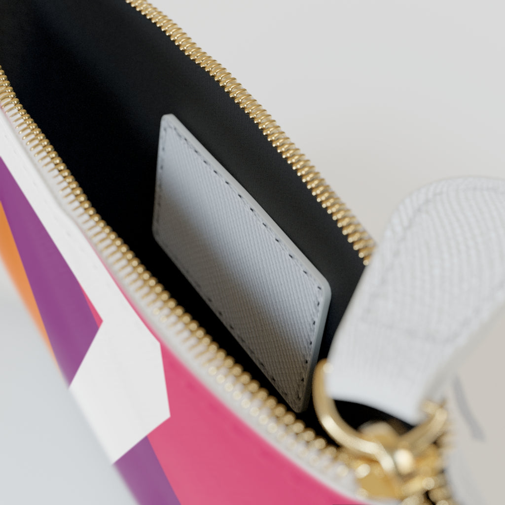 Initial Z Mini Clutch — Colorblock Monogram Wristlet Wallet