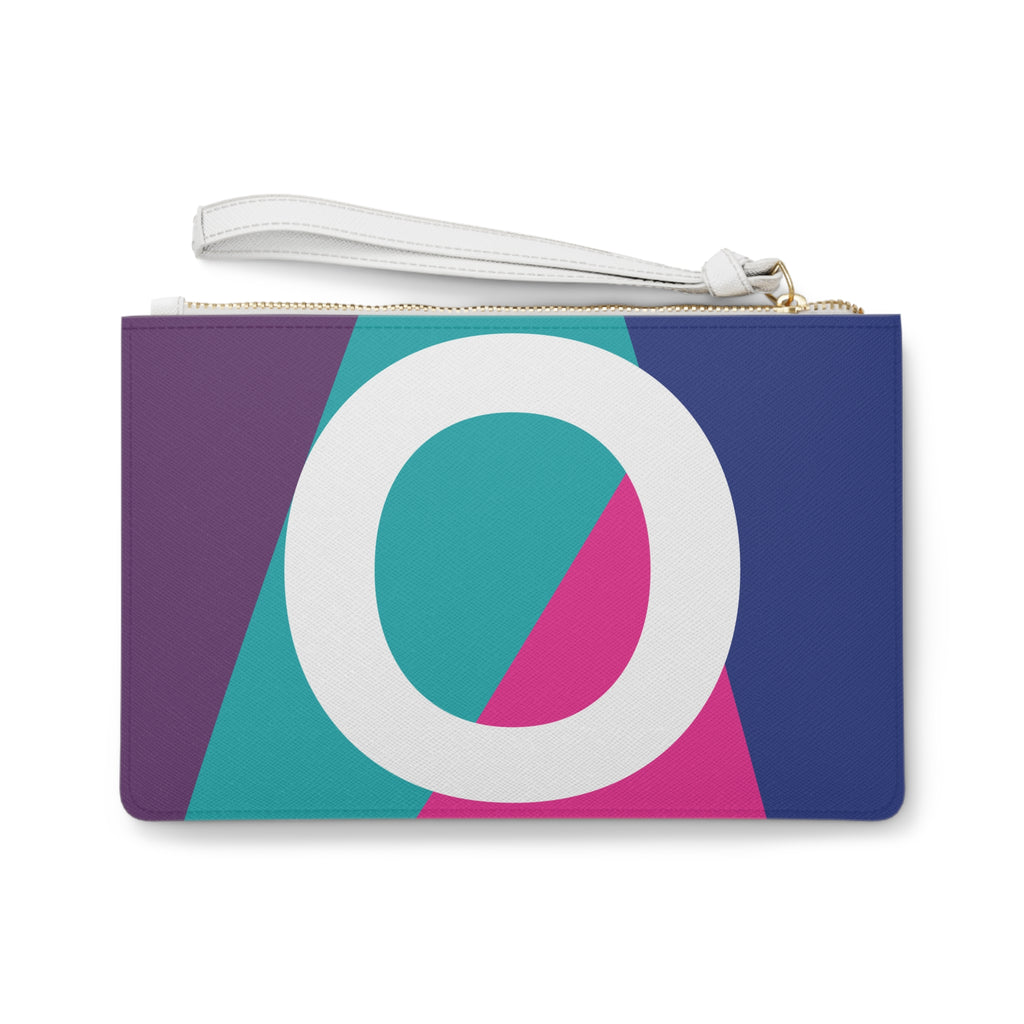Monogram 'O' Colorblock Clutch Bag — Bold Geometric Wristlet for Everyday & Gifts