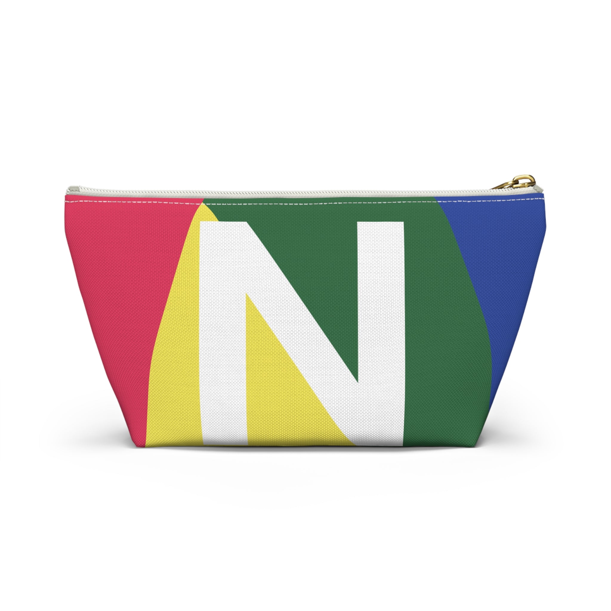 Initials Colorblock Accessory Pouch — Monogram N T-Bottom Cosmetic Bag