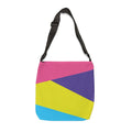 Colorblock Geometric Tote Bag — Adjustable Strap, Bright Abstract Pattern