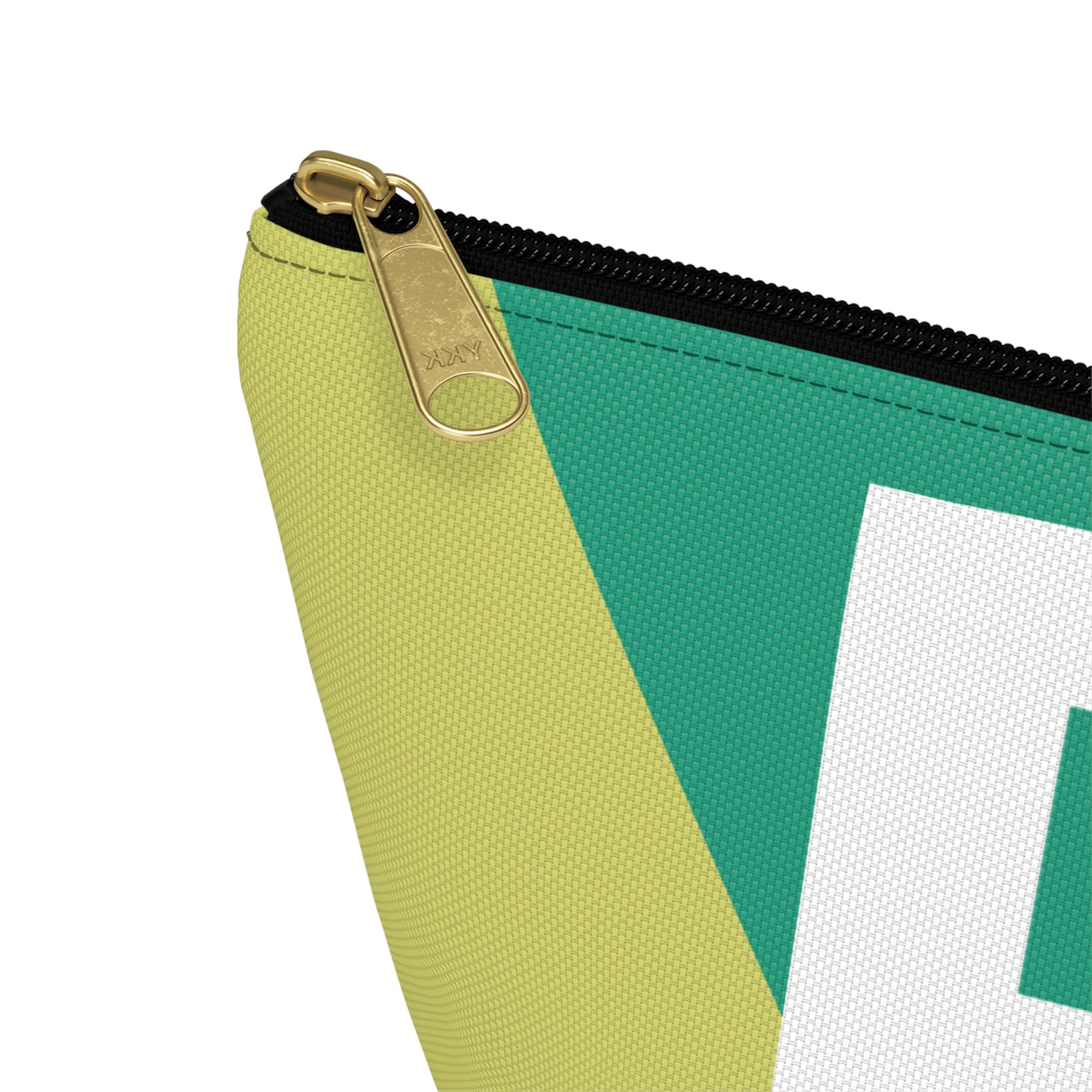 Initials Colorblock Accessory Pouch — Monogram R T-Bottom Cosmetic Bag
