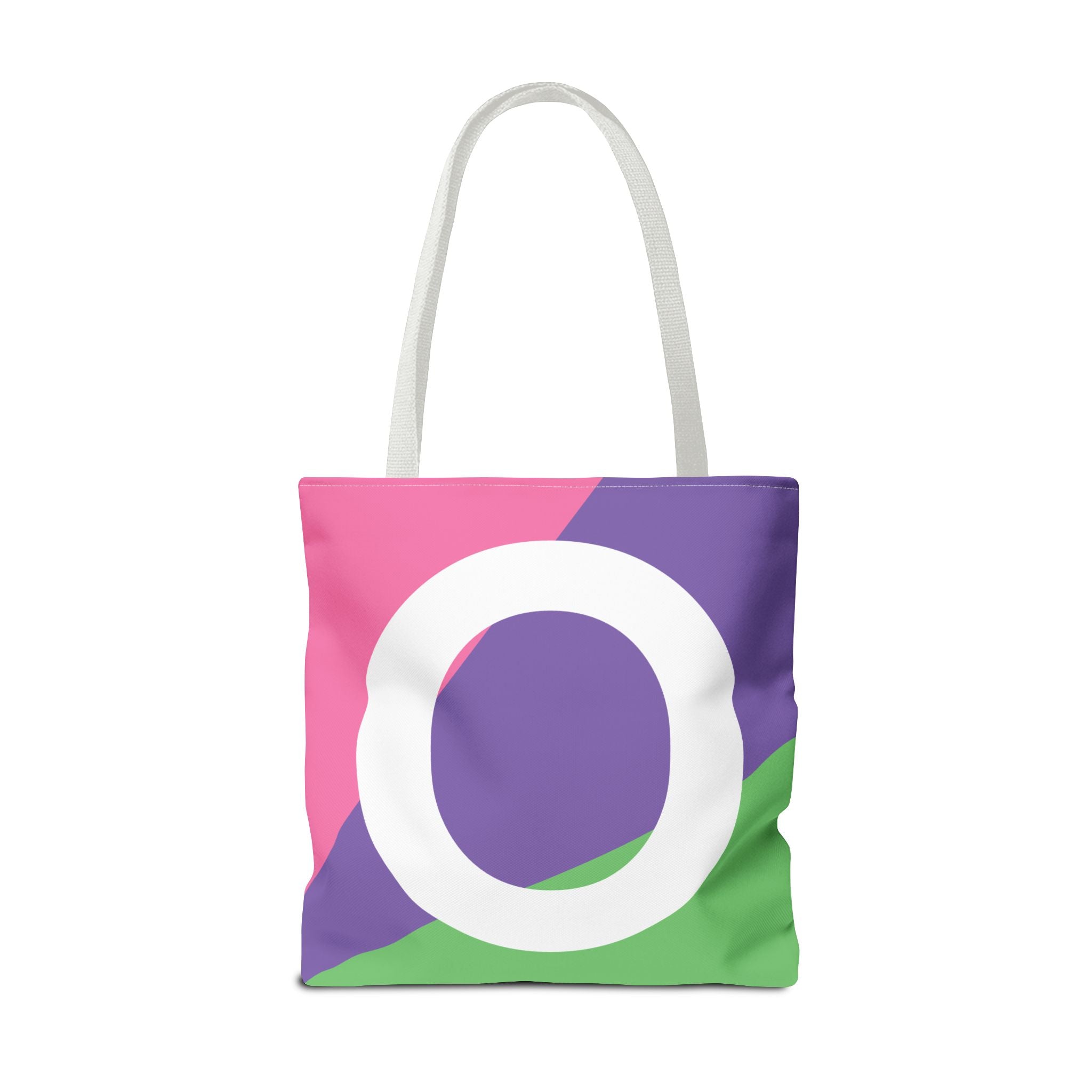 Monogram 'O' Colorblock Tote Bag — Personalized Initial O Shoulder Tote