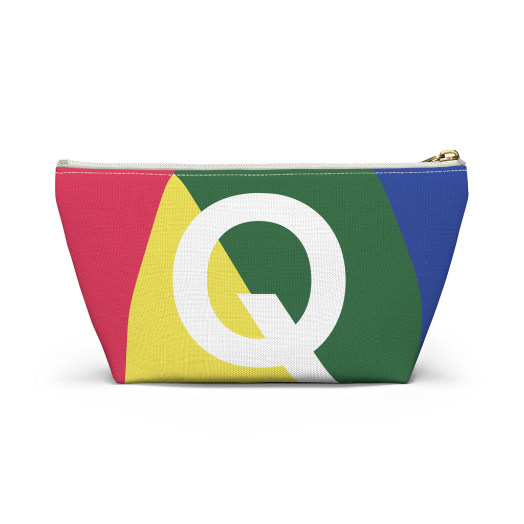 Colorblock Accessory Pouch — Monogram Q T-Bottom Cosmetic Bag