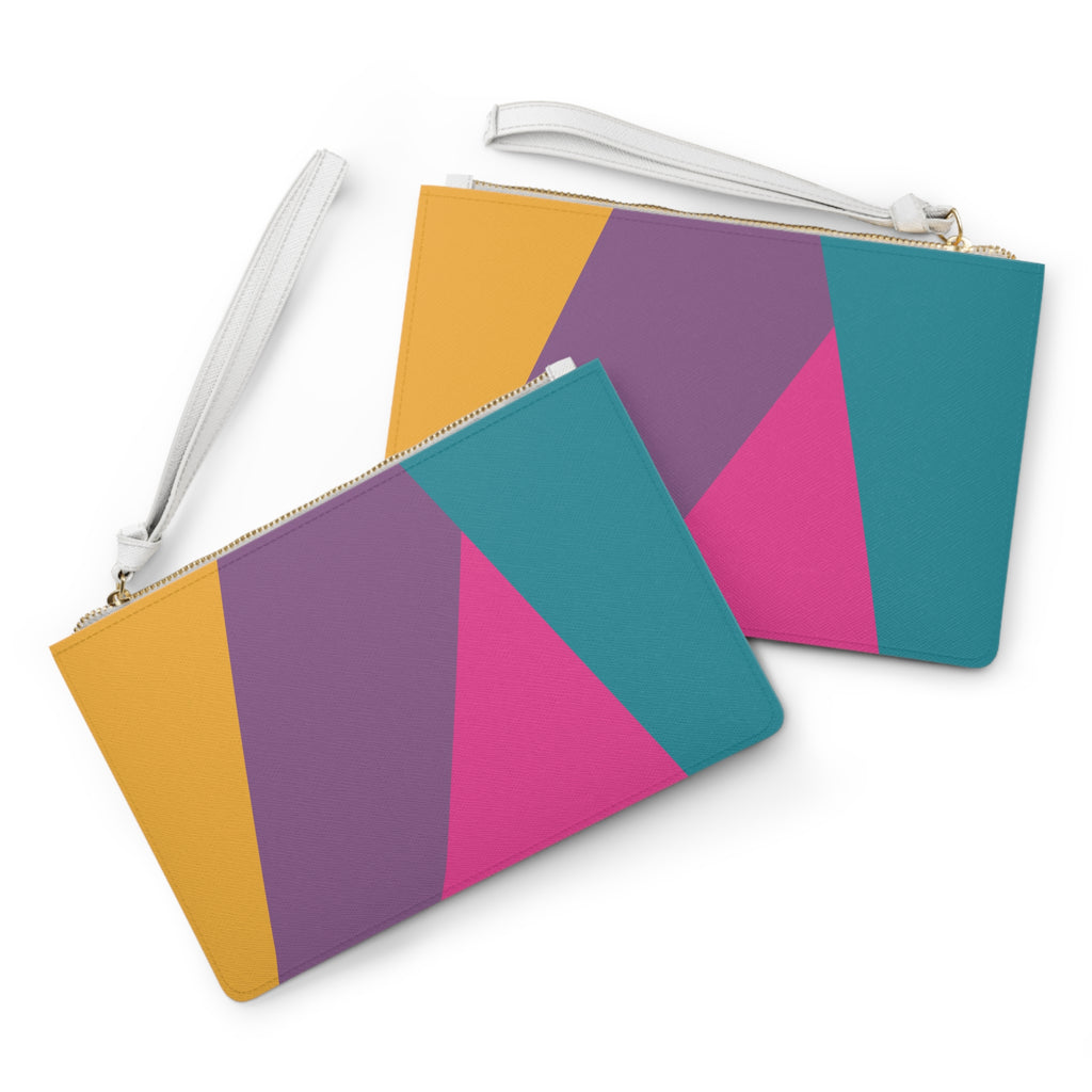 Retro Colorblock Clutch Bag | 80s & 90s Inspired