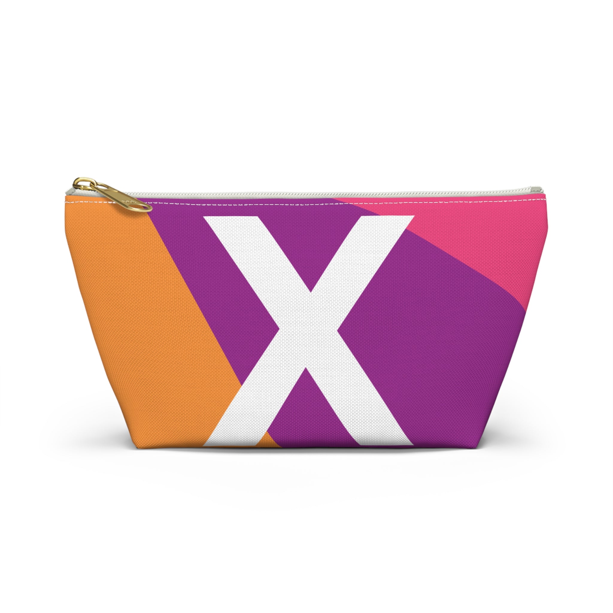 Initials Colorblock Accessory Pouch — Monogram X T-Bottom Cosmetic Bag