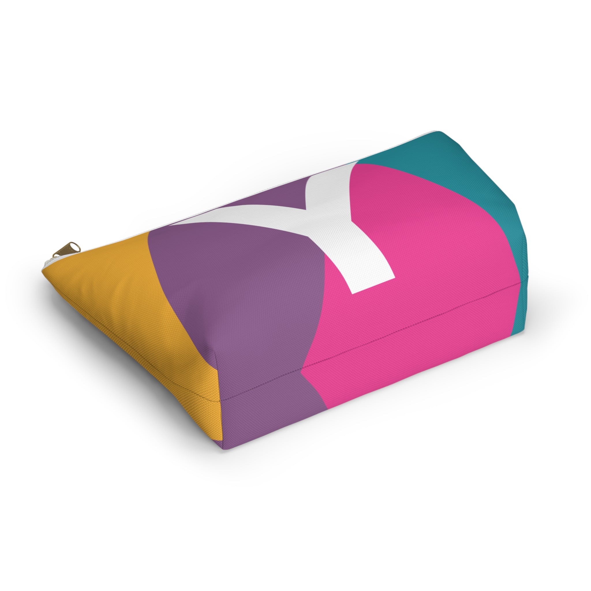 Colorblock Accessory Pouch — Monogram Y T-Bottom Cosmetic Bag