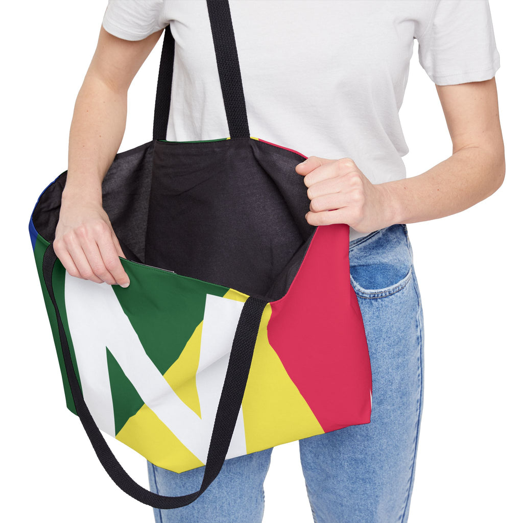 Personalized 'N' Colorblock Tote Bag — Monogram Weekender Tote