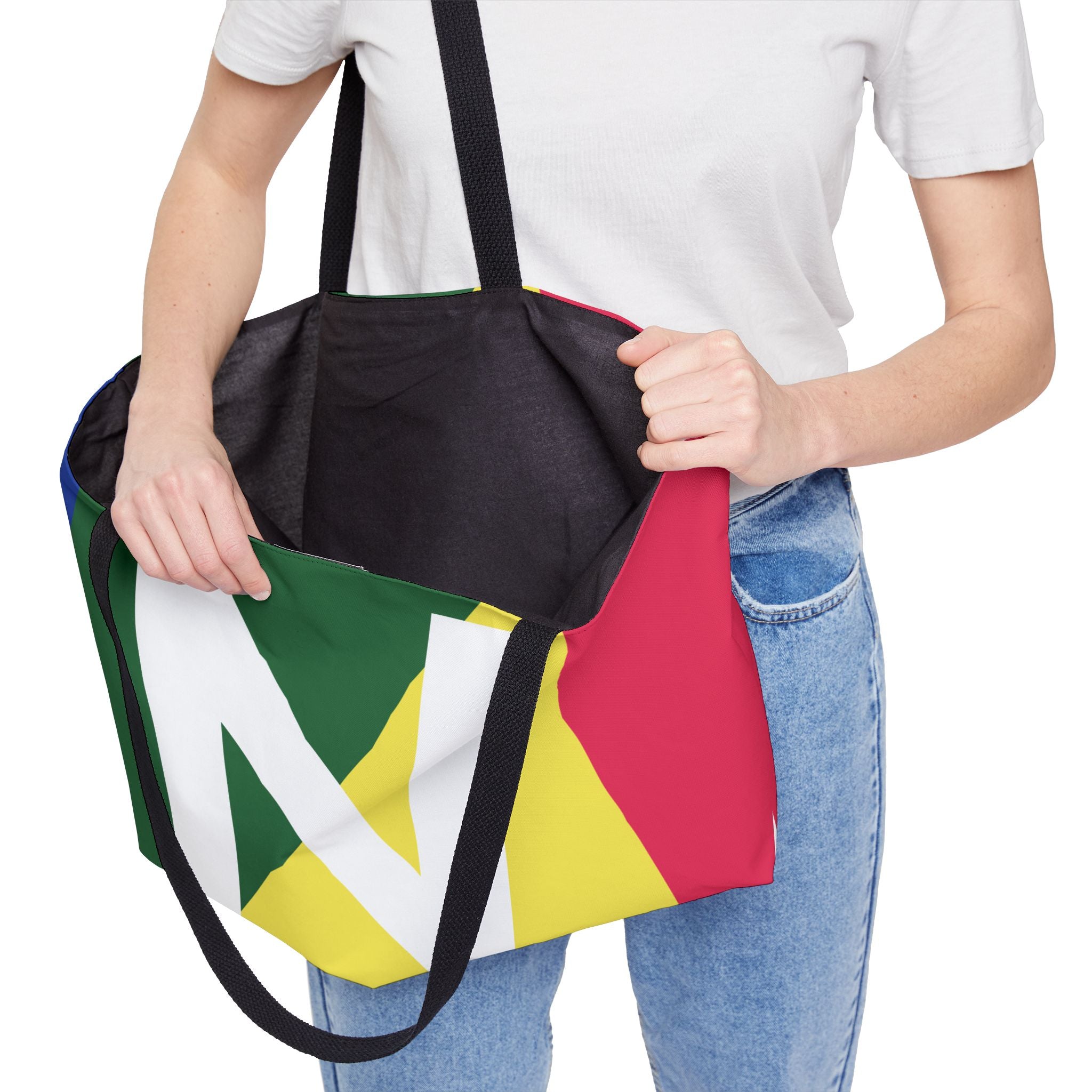 Personalized 'N' Colorblock Tote Bag — Monogram Weekender Tote