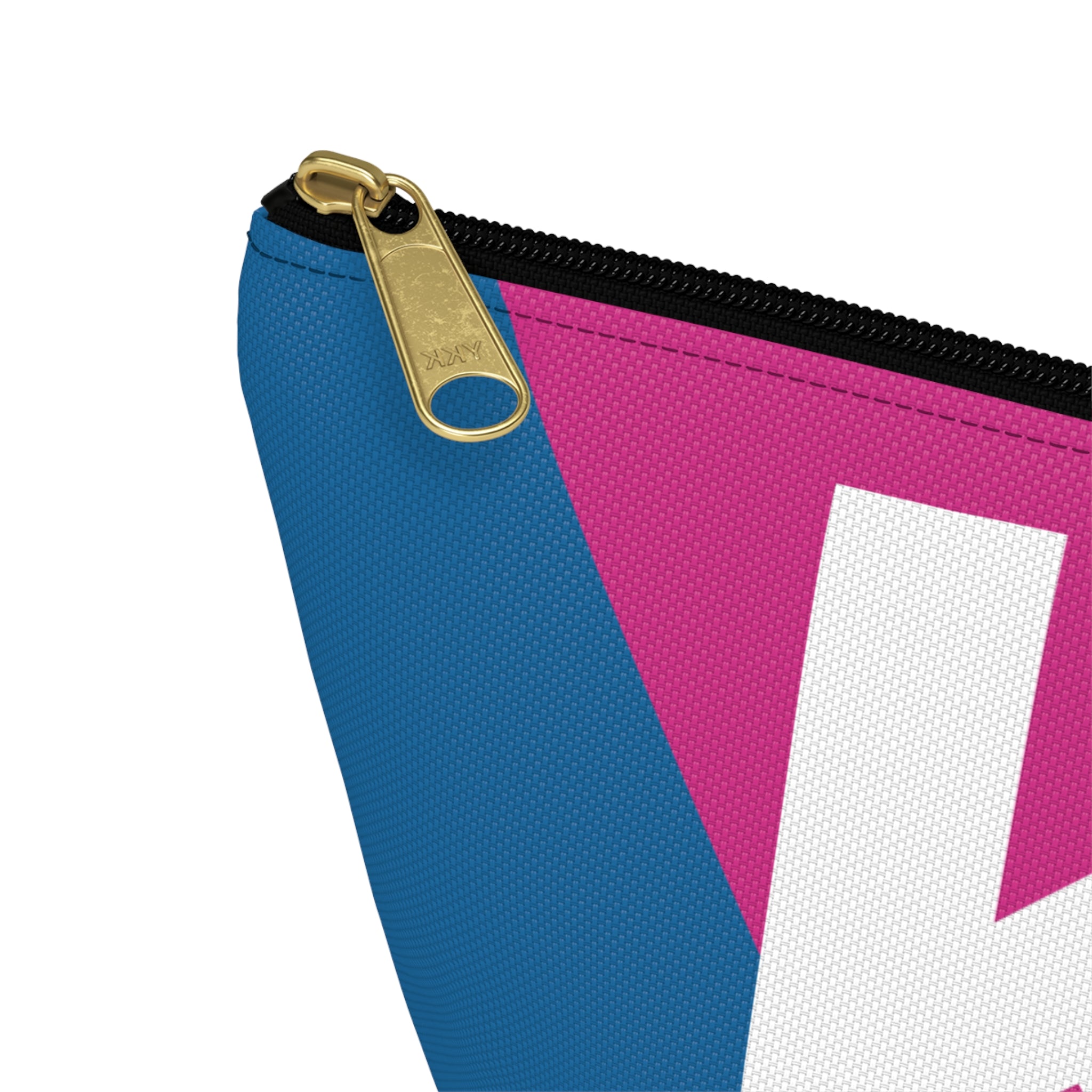 Initials Colorblock Accessory Pouch — Monogram K T-Bottom Cosmetic Bag