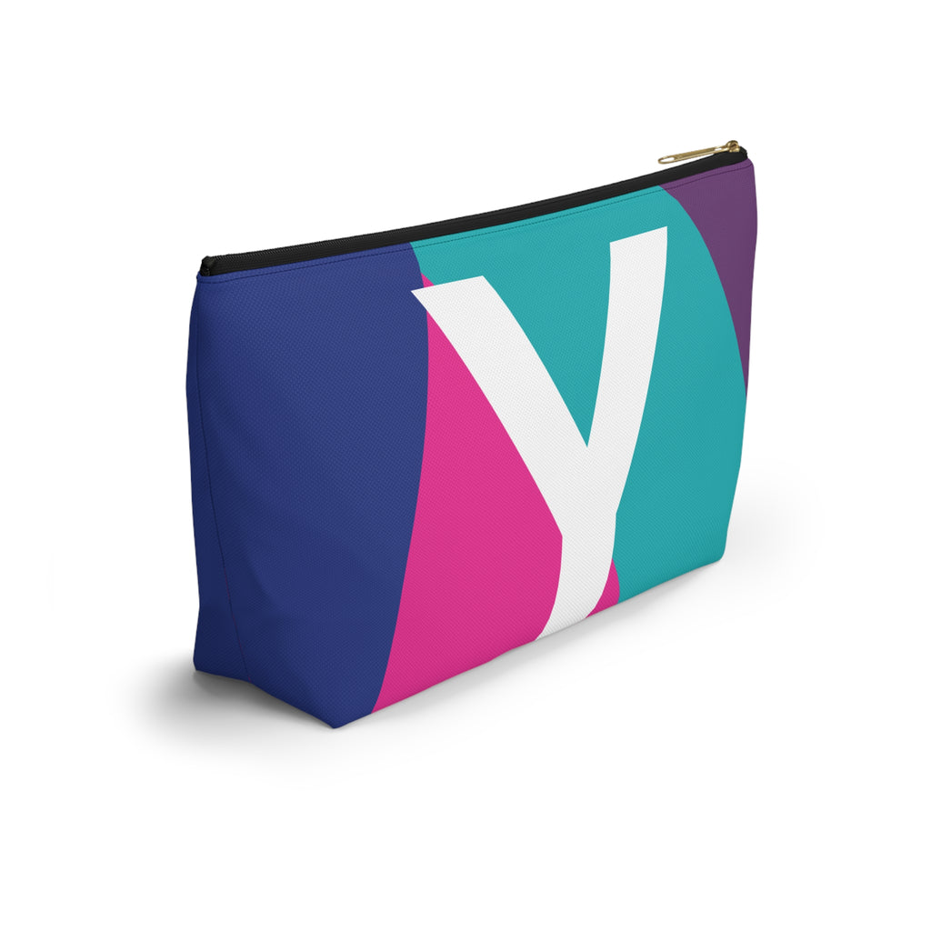 Colorblock Accessory Pouch — Monogram Y T-Bottom Cosmetic Bag
