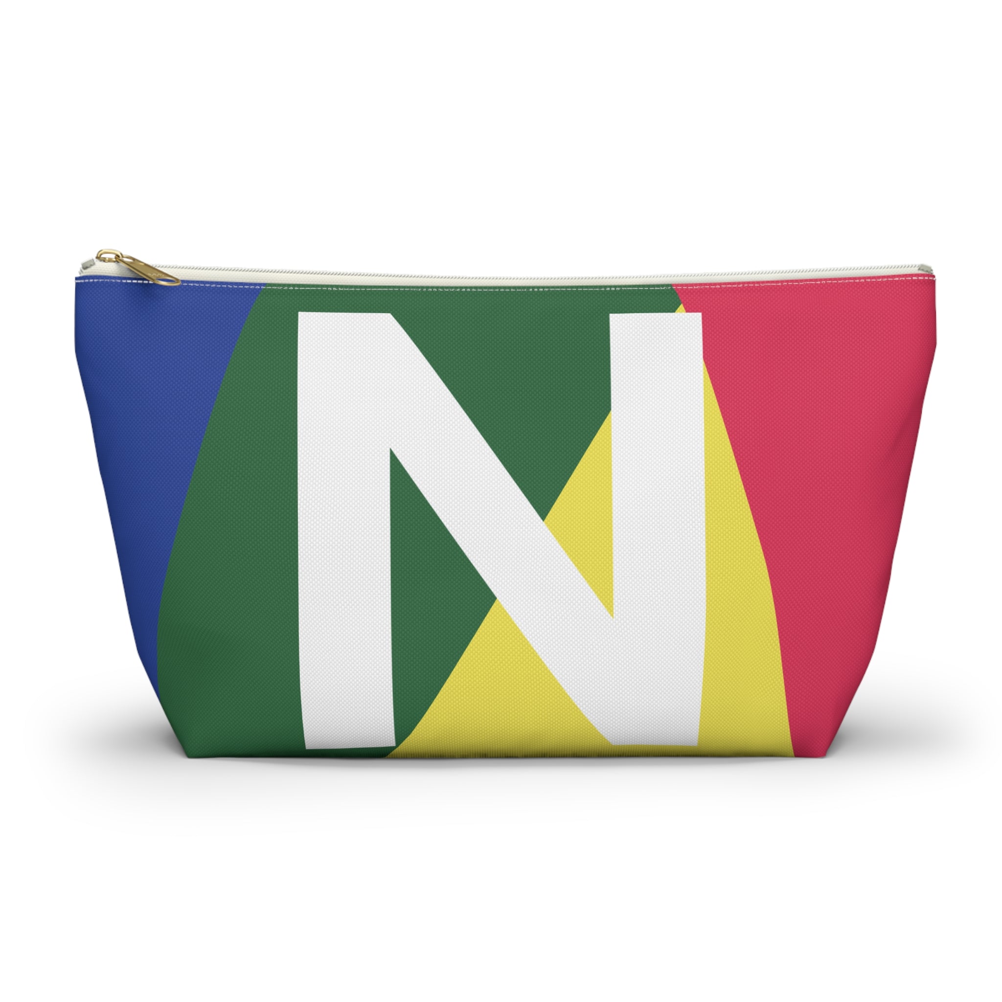 Initials Colorblock Accessory Pouch — Monogram N T-Bottom Cosmetic Bag