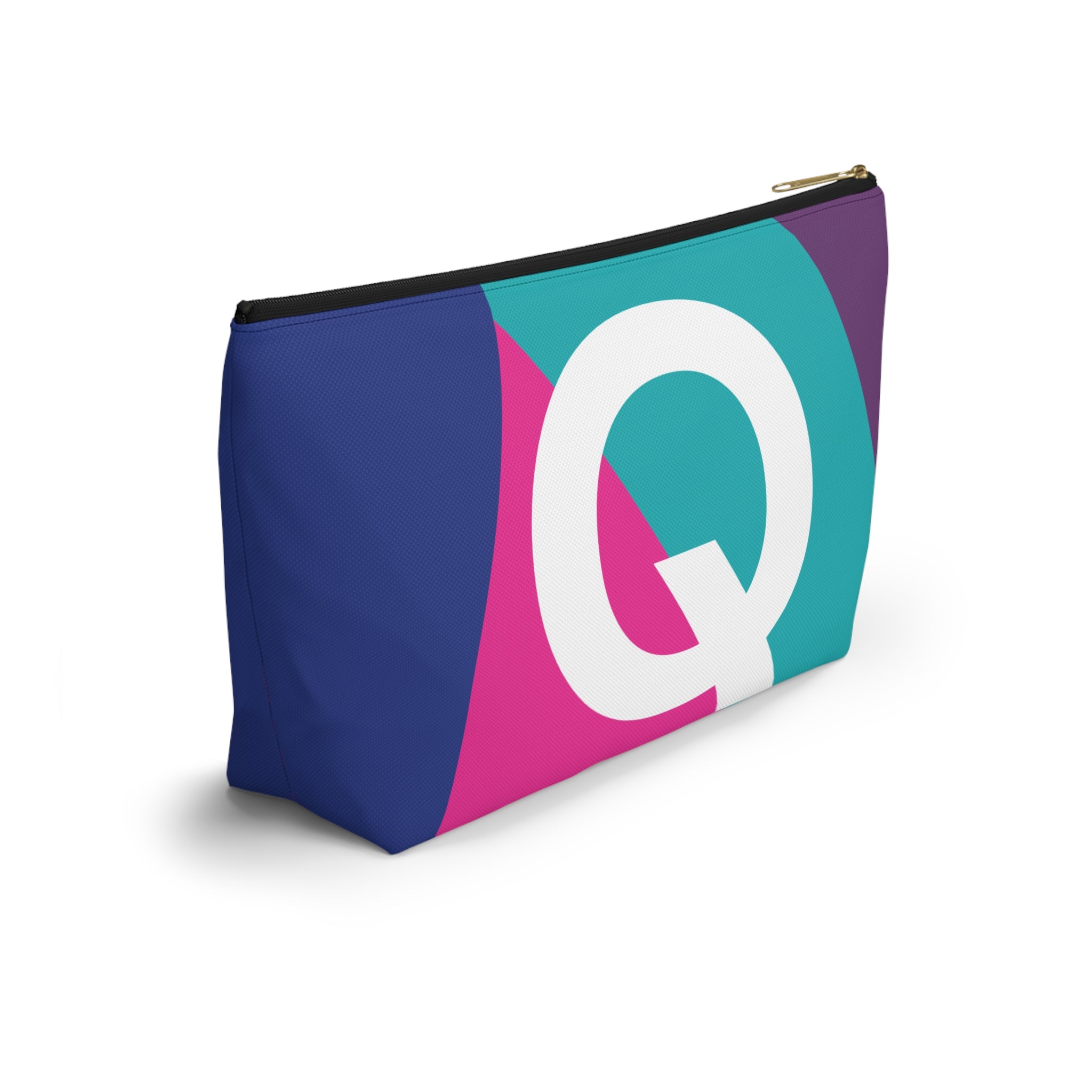 Colorblock Accessory Pouch — Monogram Q T-Bottom Cosmetic Bag