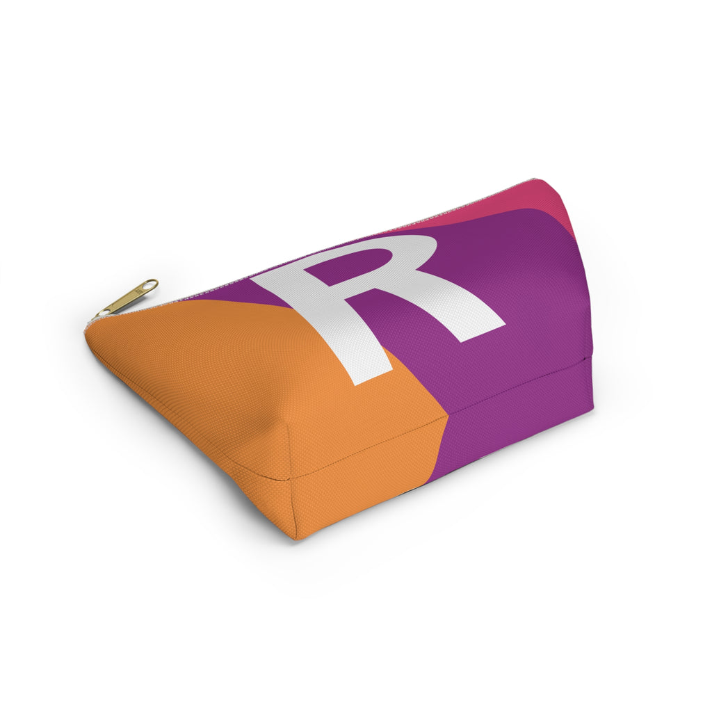 Colorblock Accessory Pouch — Monogram R T-Bottom Cosmetic Bag