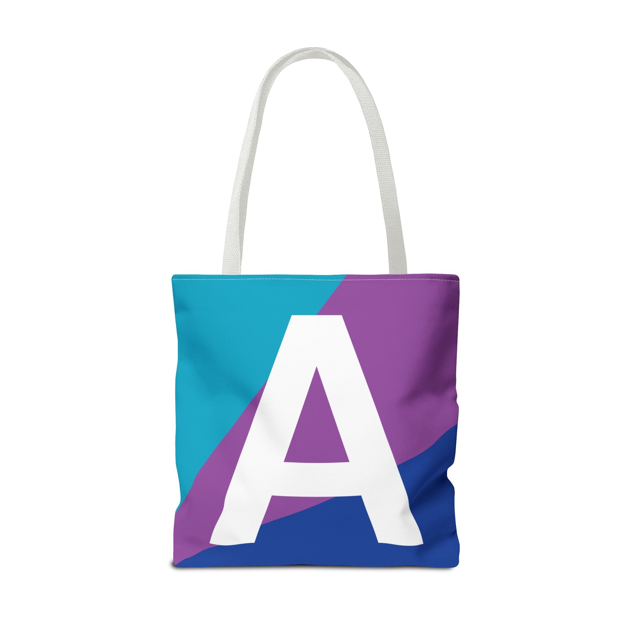 Monogram 'A' Colorblock Tote Bag — Personalized Initial A Shoulder Tote