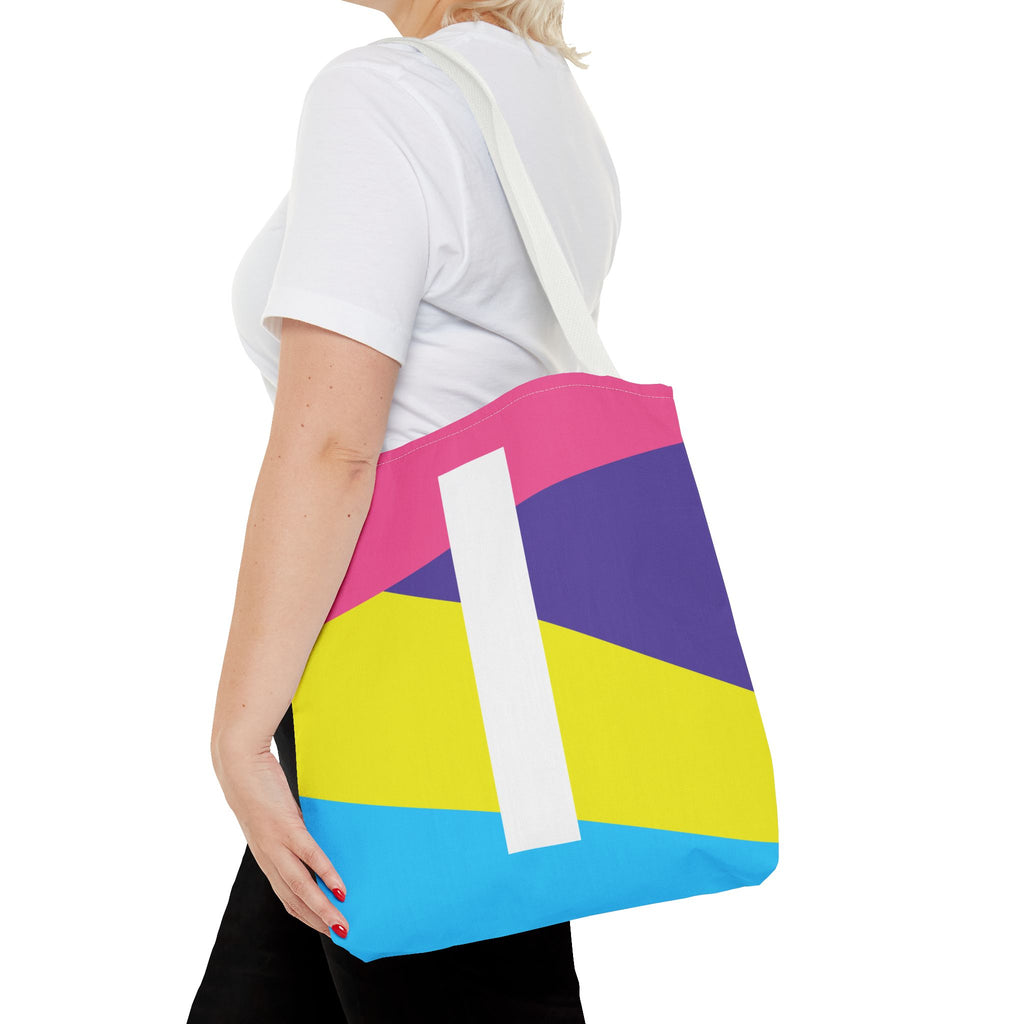Monogram 'I' Colorblock Tote Bag — Personalized Initial I Shoulder Tote