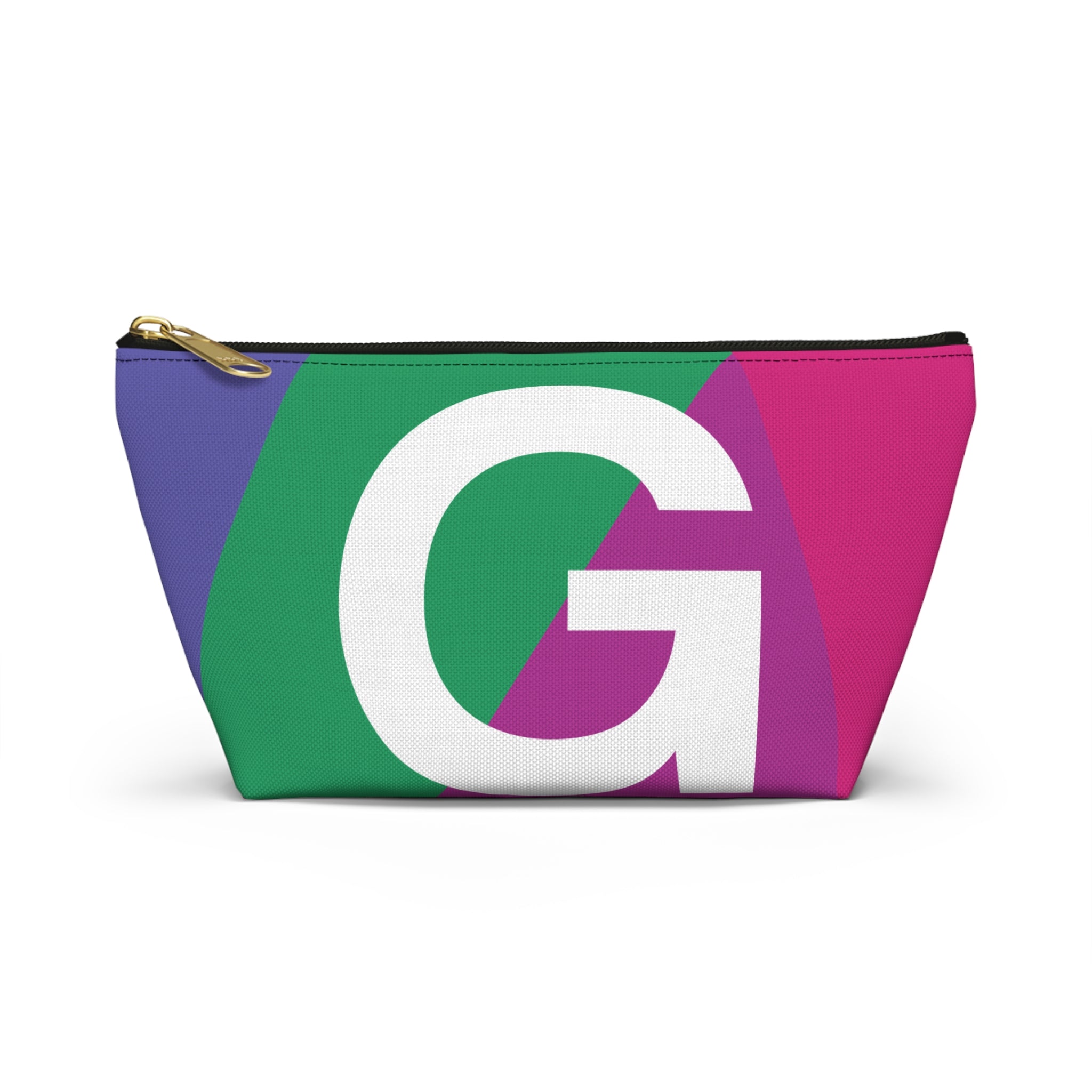 Initials Colorblock Accessory Pouch — Monogram G T-Bottom Cosmetic Bag