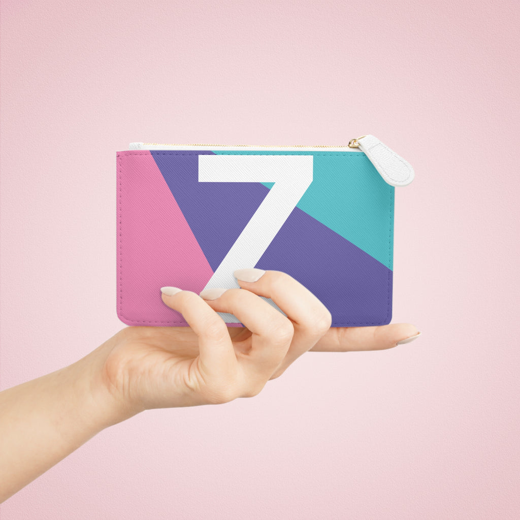 Initial Z Mini Clutch — Colorblock Monogram Wristlet Wallet