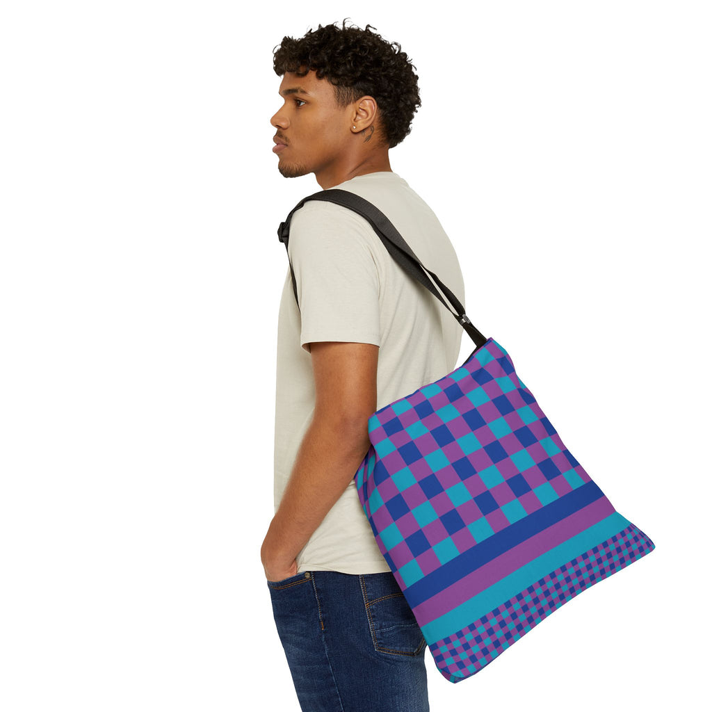Colorblock Geometric Tote Bag