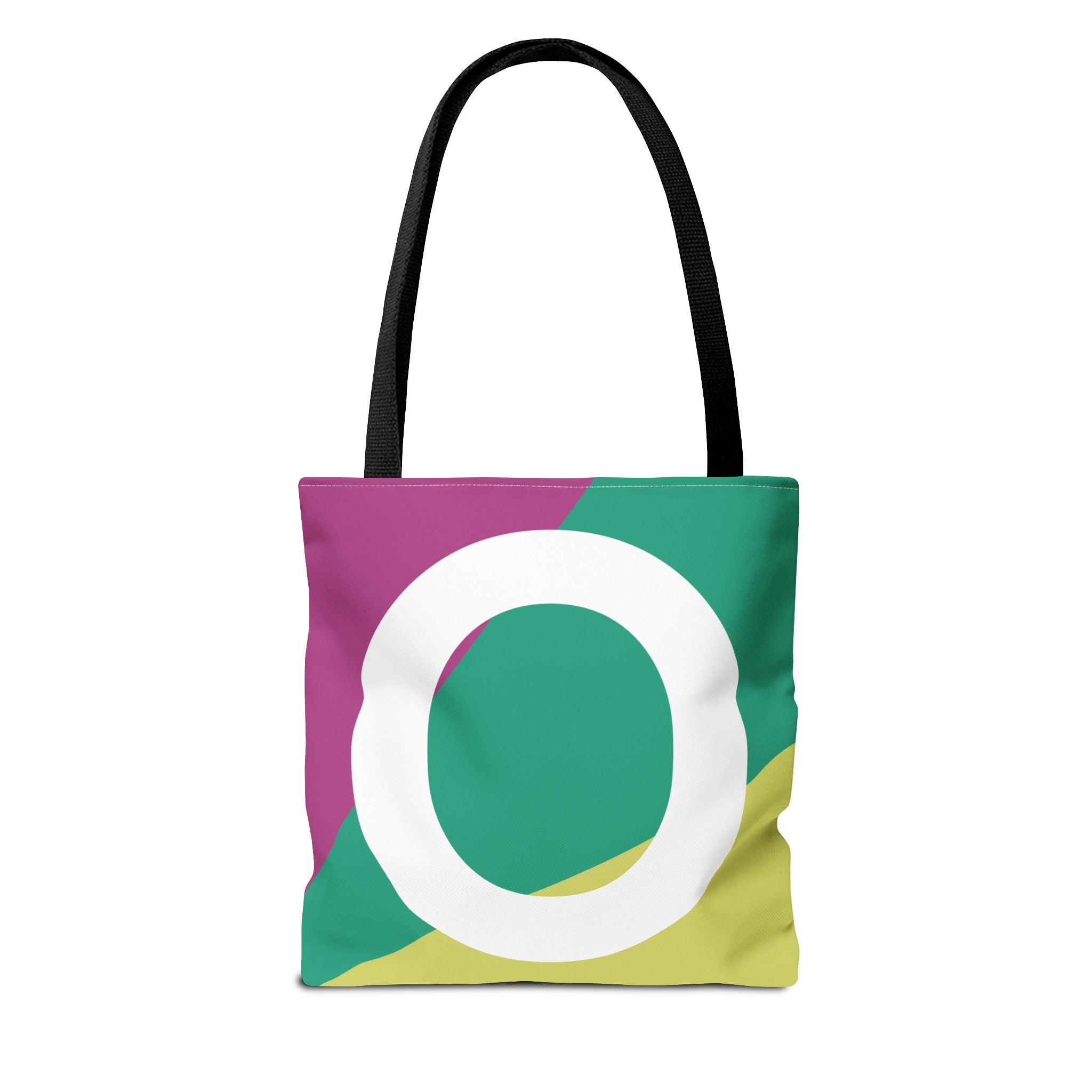 Monogram 'O' Colorblock Tote Bag — Personalized Initial O Shoulder Tote