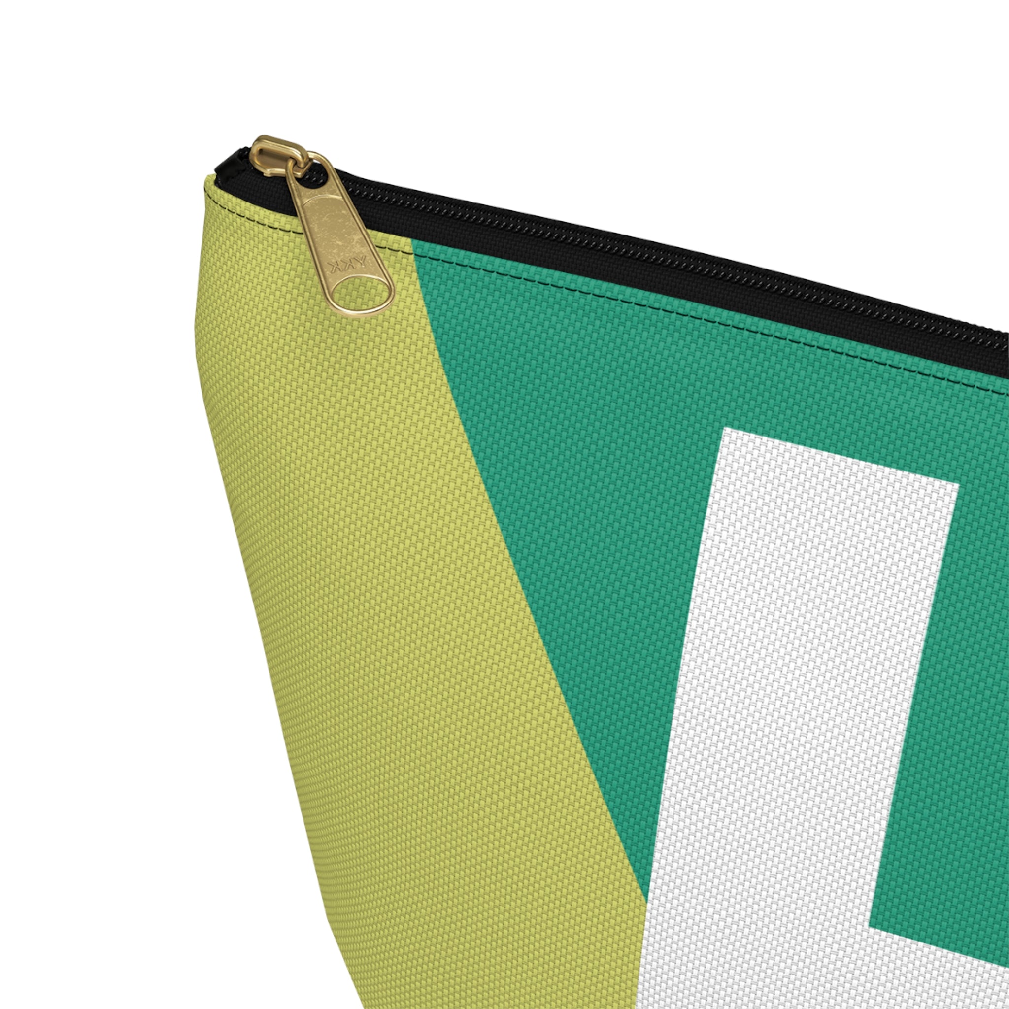 Initials Colorblock Accessory Pouch — Monogram H T-Bottom Cosmetic Bag