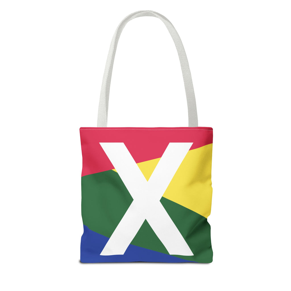 Monogram 'X' Colorblock Tote Bag — Personalized Initial X Shoulder Tote