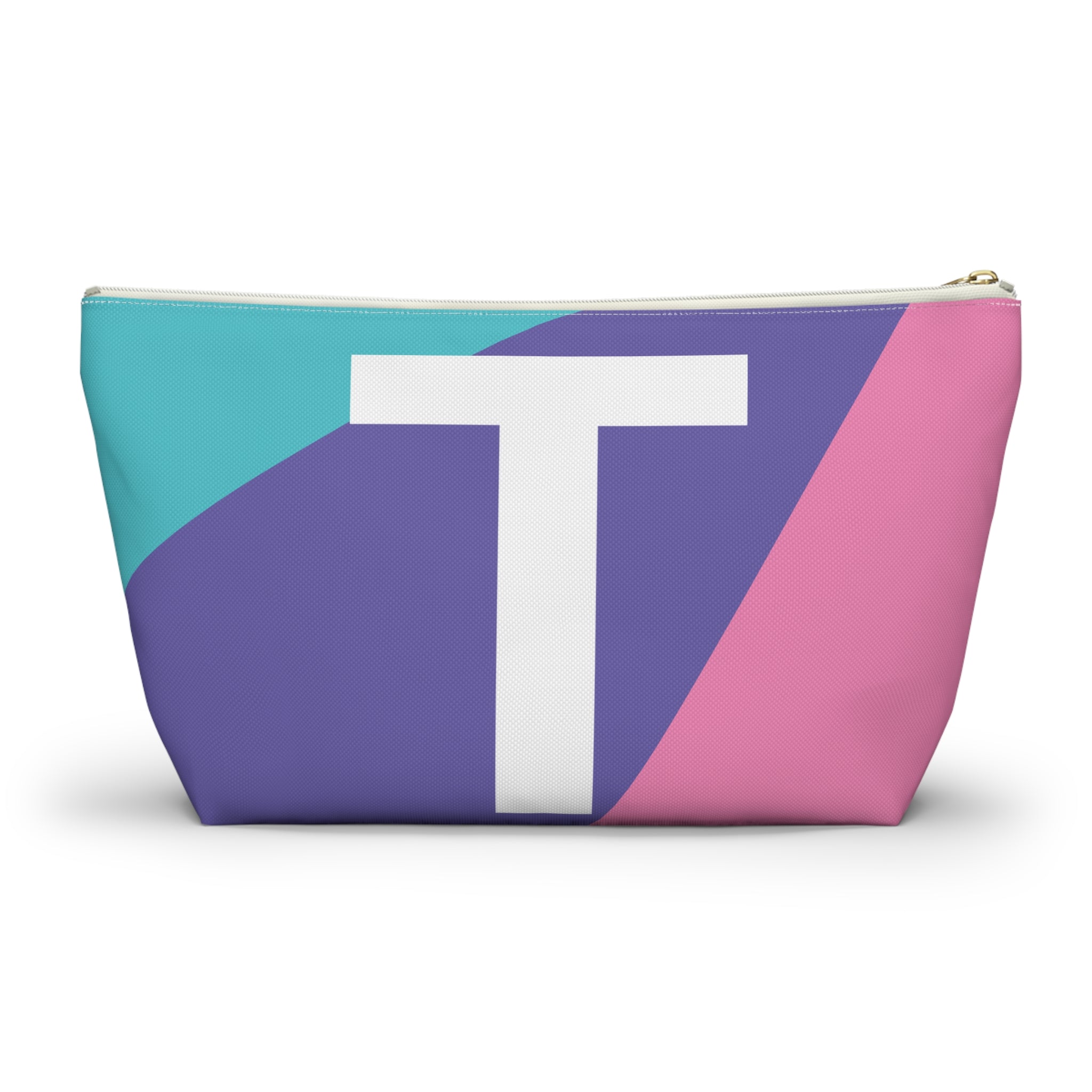 Colorblock Accessory Pouch — Monogram T T-Bottom Cosmetic Bag