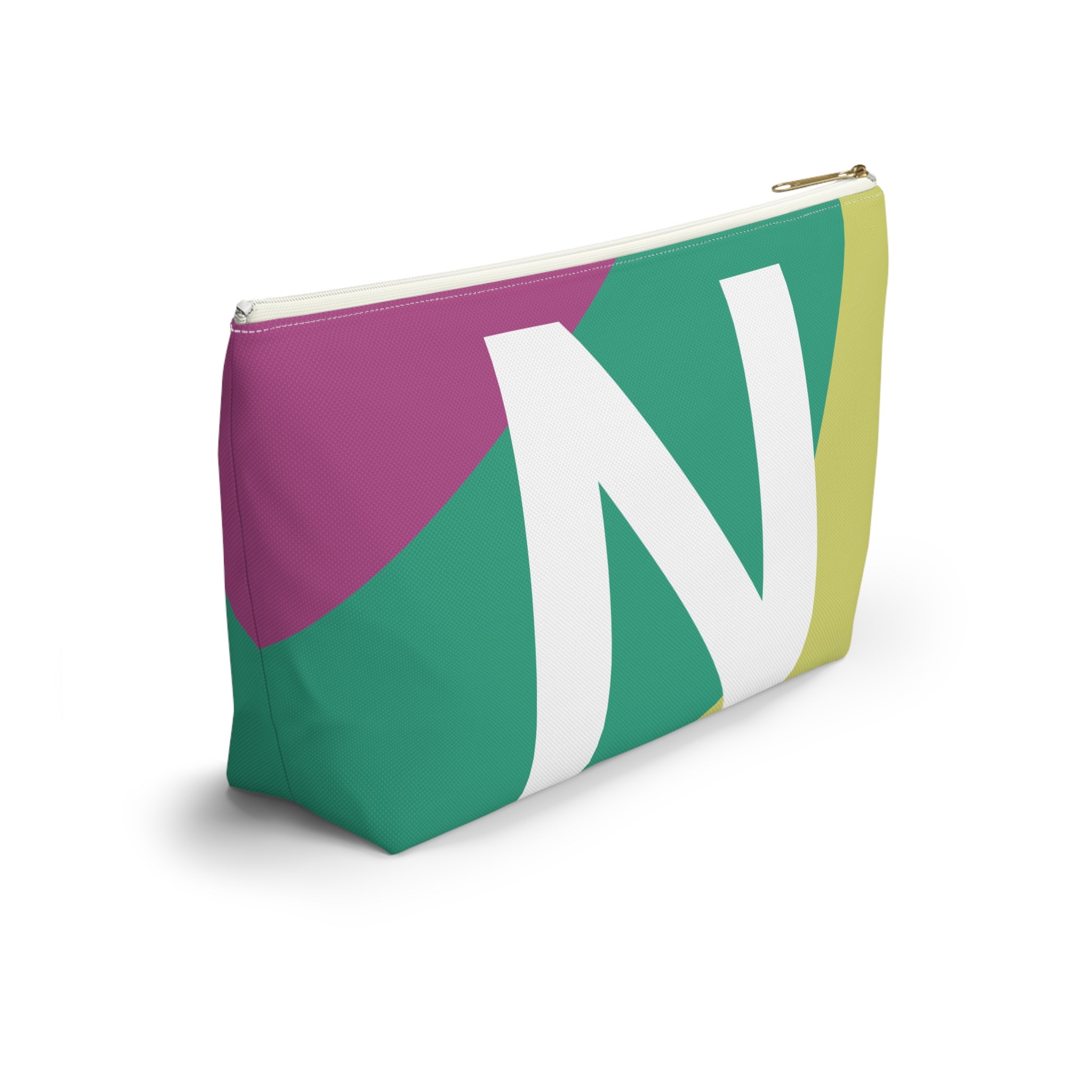 Initials Colorblock Accessory Pouch — Monogram N T-Bottom Cosmetic Bag