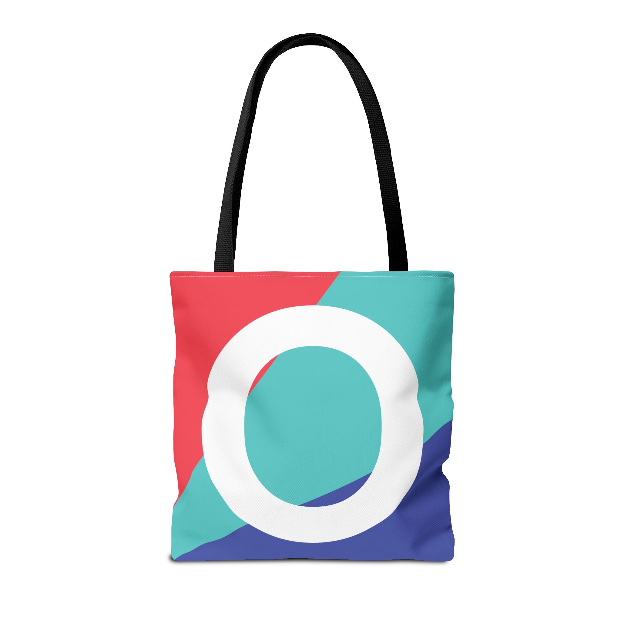 Monogram 'O' Colorblock Tote Bag — Personalized Initial O Shoulder Tote