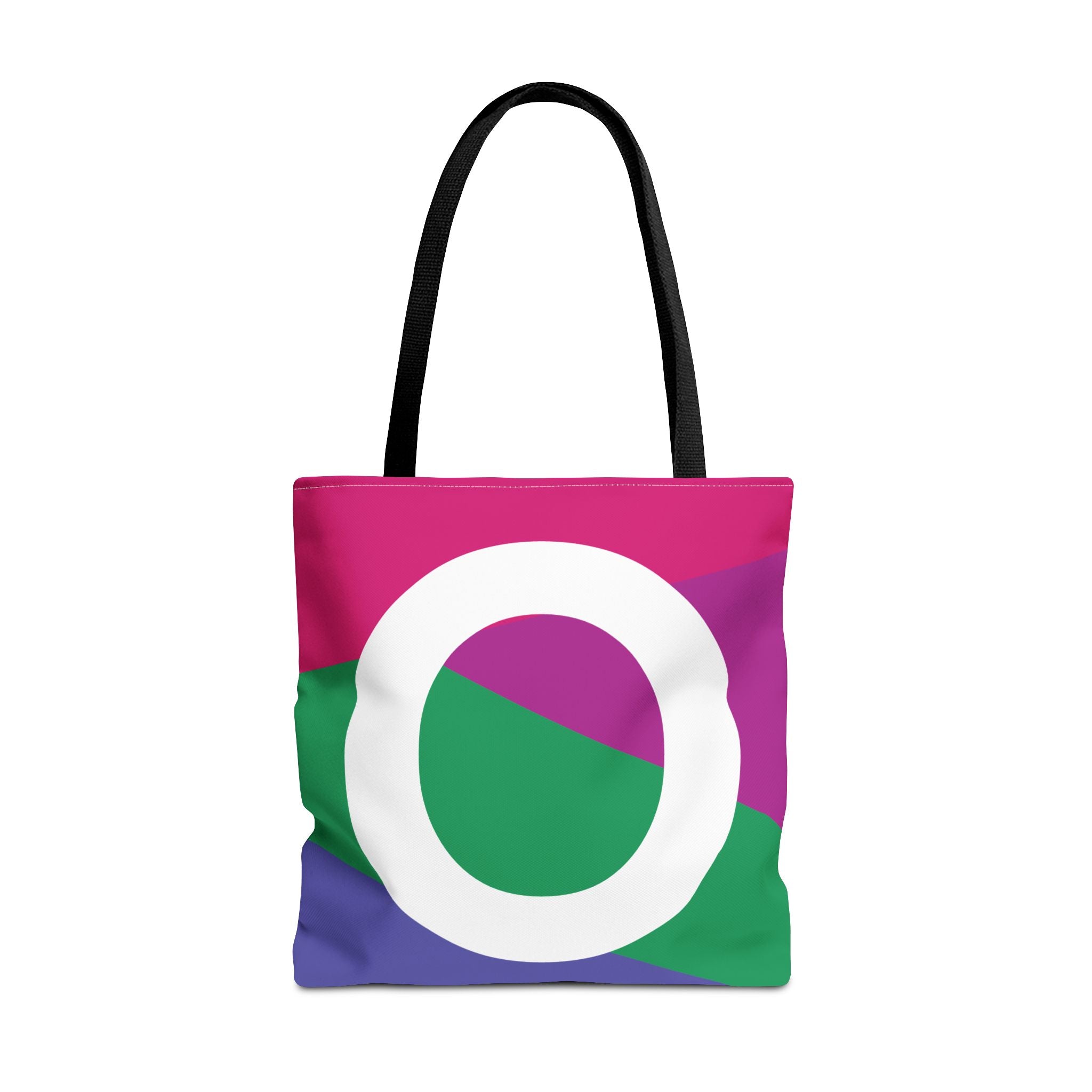 Monogram 'O' Colorblock Tote Bag — Personalized Initial O Shoulder Tote