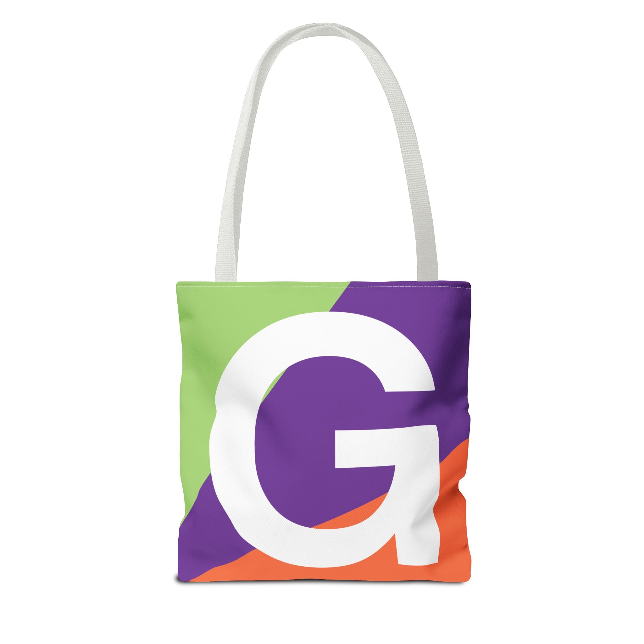 Monogram 'G' Colorblock Tote Bag — Personalized Initial G Shoulder Tote