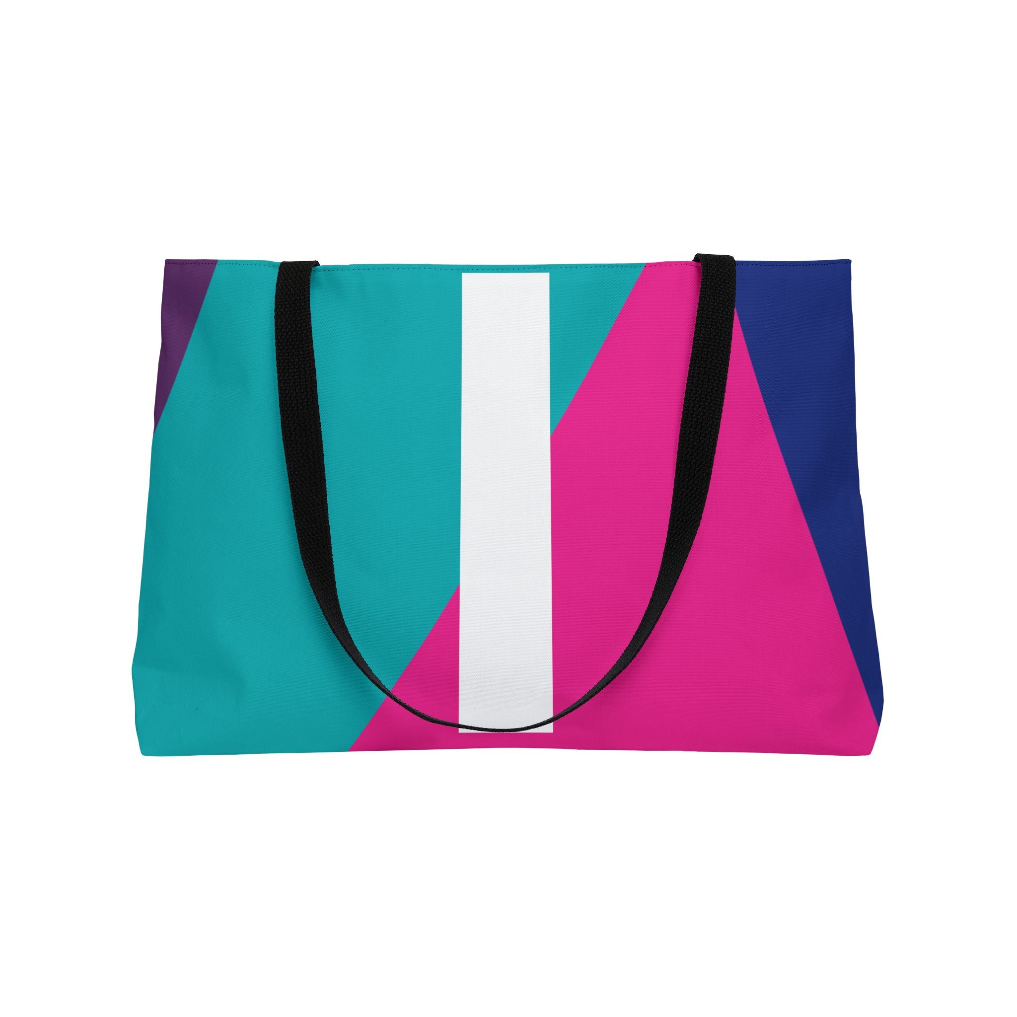 Personalized 'I' Colorblock Tote Bag — Monogram Weekender Tote