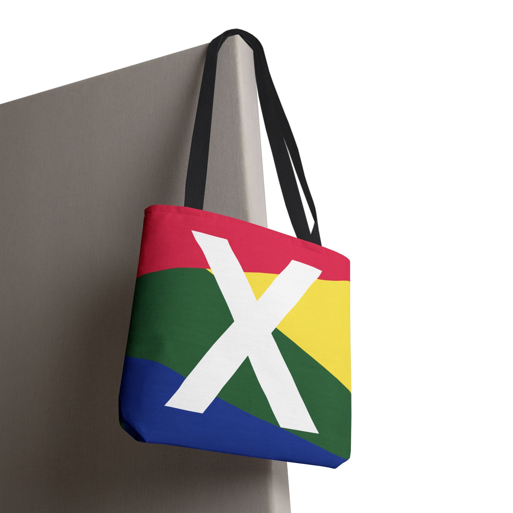 Monogram 'X' Colorblock Tote Bag — Personalized Initial X Shoulder Tote