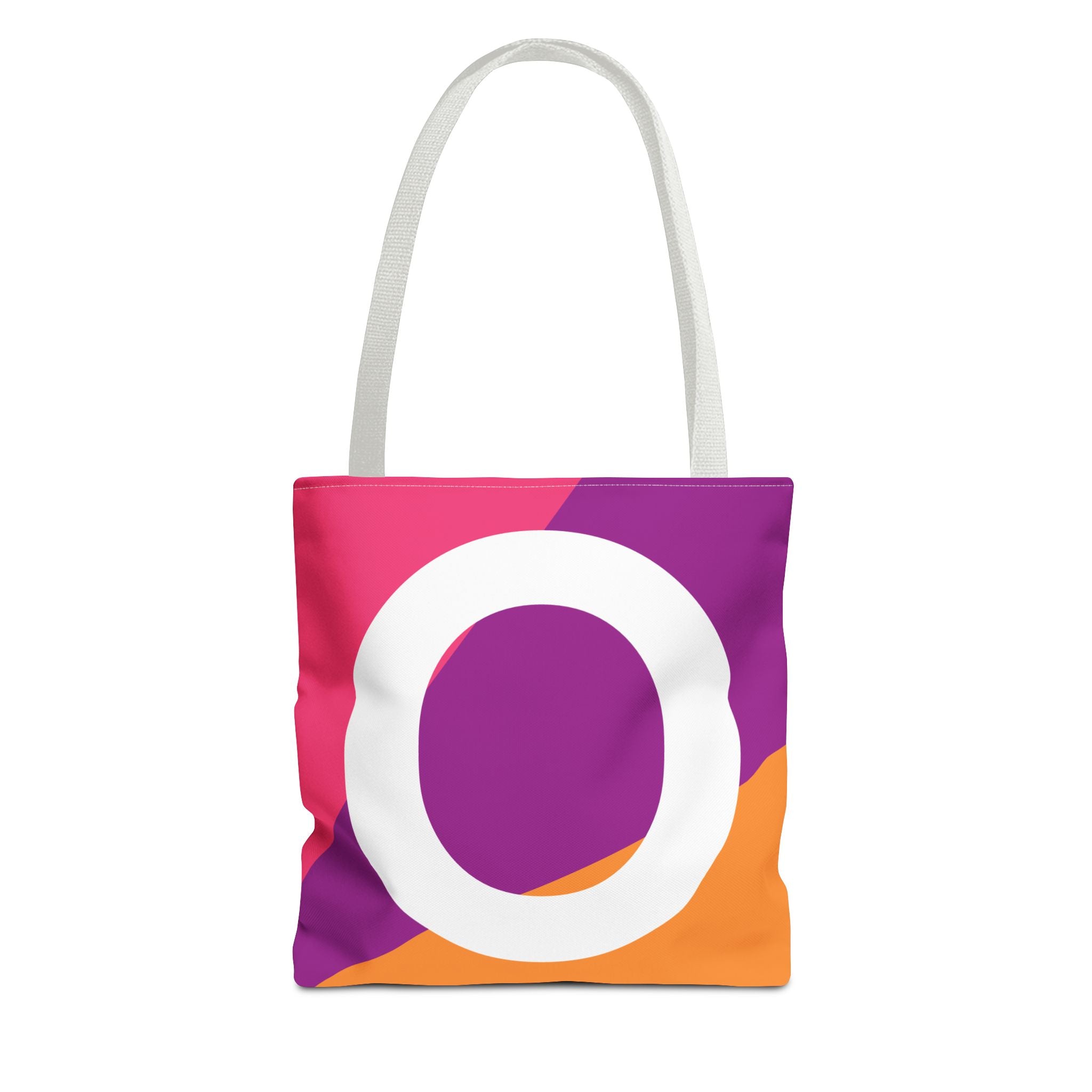Monogram 'O' Colorblock Tote Bag — Personalized Initial O Shoulder Tote