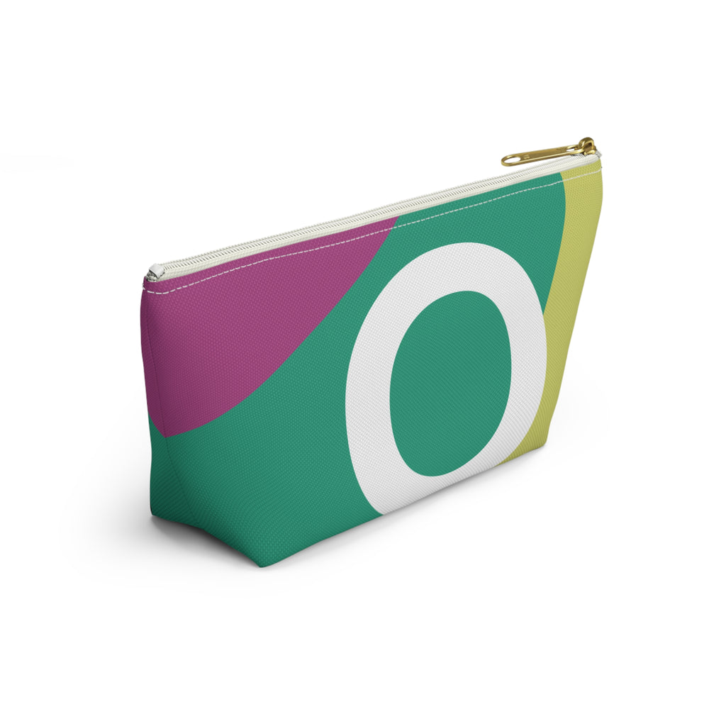Initials Colorblock Accessory Pouch — Monogram O T-Bottom Cosmetic Bag