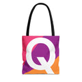 Monogram 'Q' Colorblock Tote Bag — Personalized Initial Q Shoulder Tote