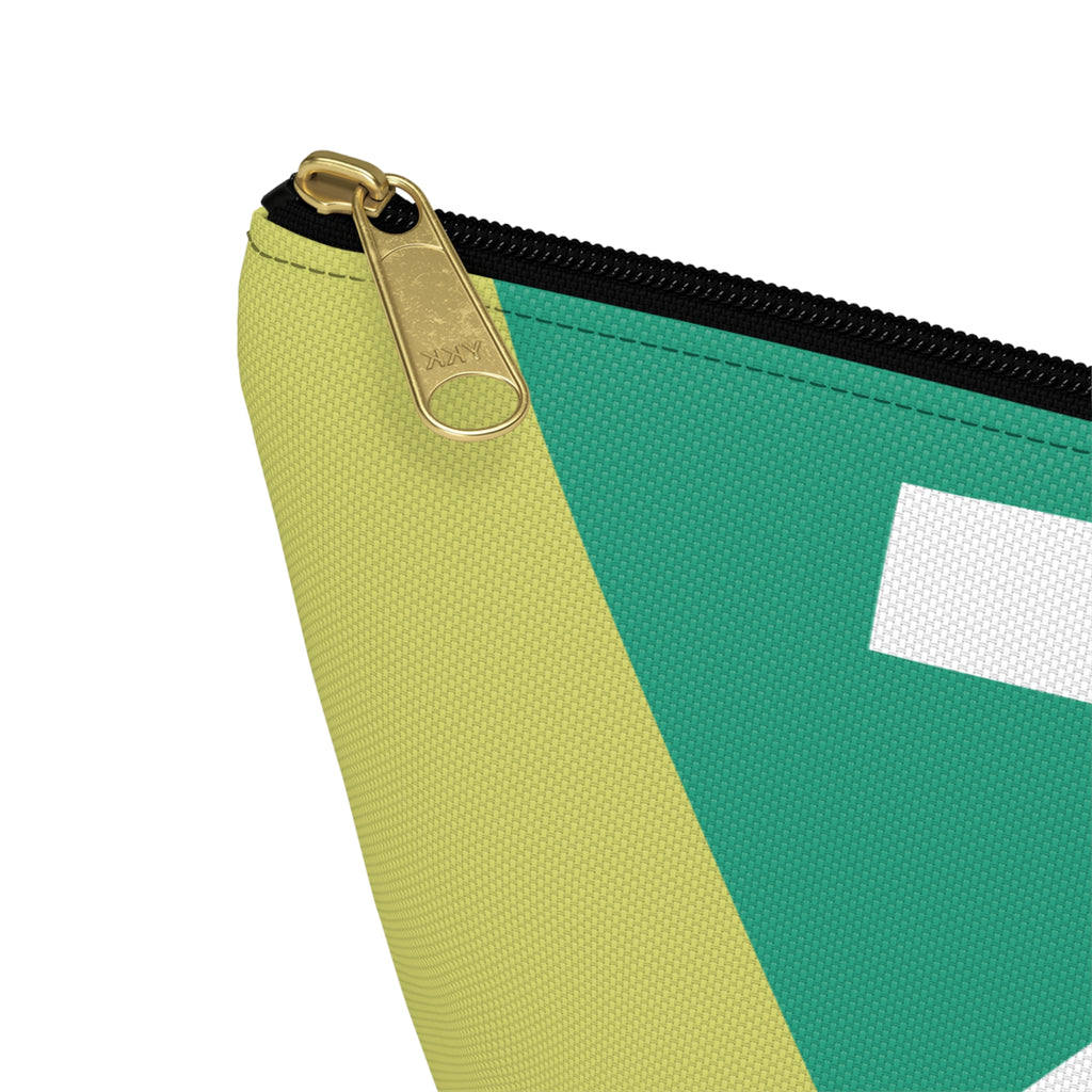 Initials Colorblock Accessory Pouch — Monogram Z T-Bottom Cosmetic Bag