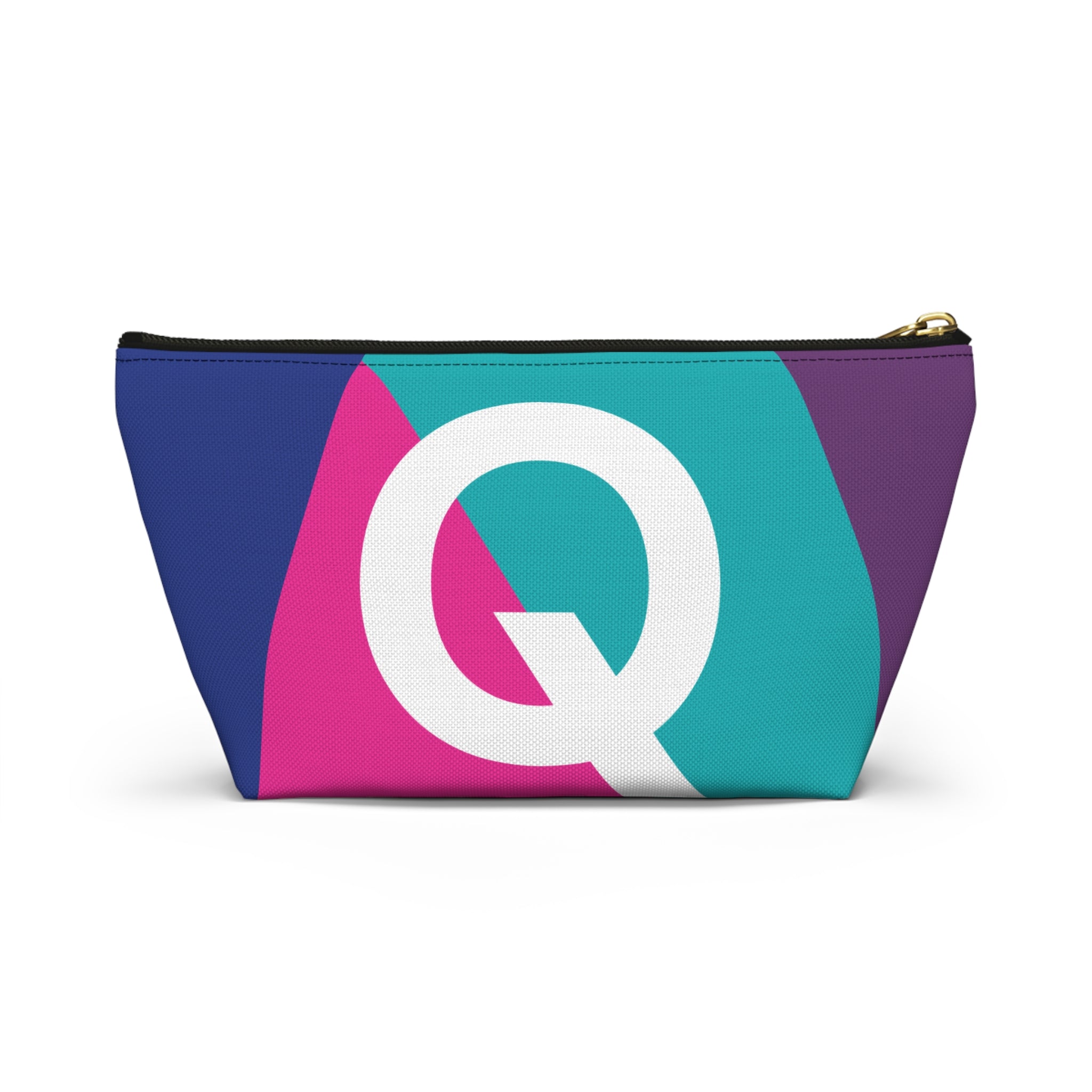 Colorblock Accessory Pouch — Monogram Q T-Bottom Cosmetic Bag