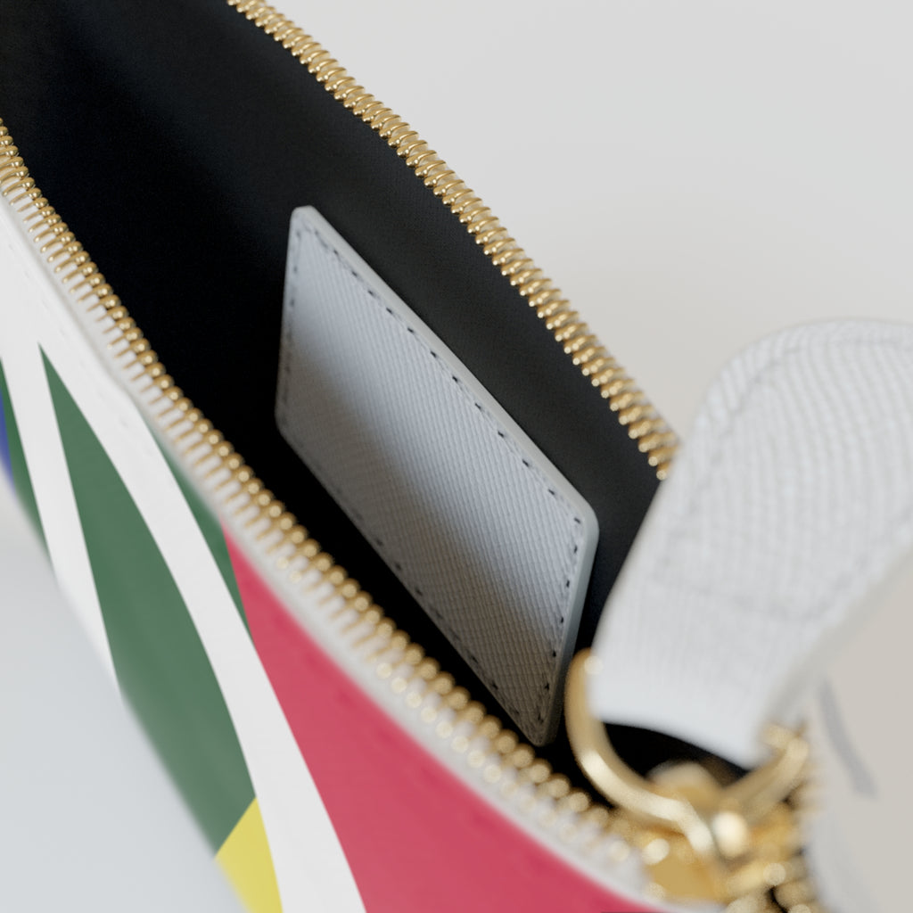 Intials D Mini Clutch — Colorblock Monogram Wristlet Wallet