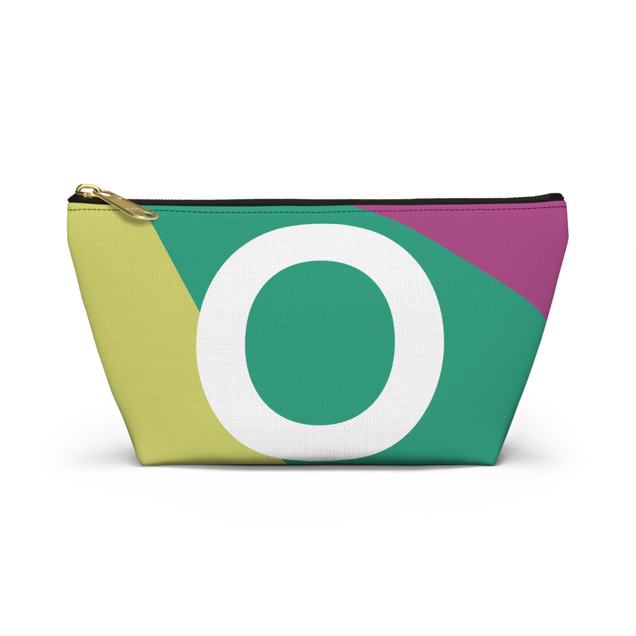 Initials Colorblock Accessory Pouch — Monogram O T-Bottom Cosmetic Bag