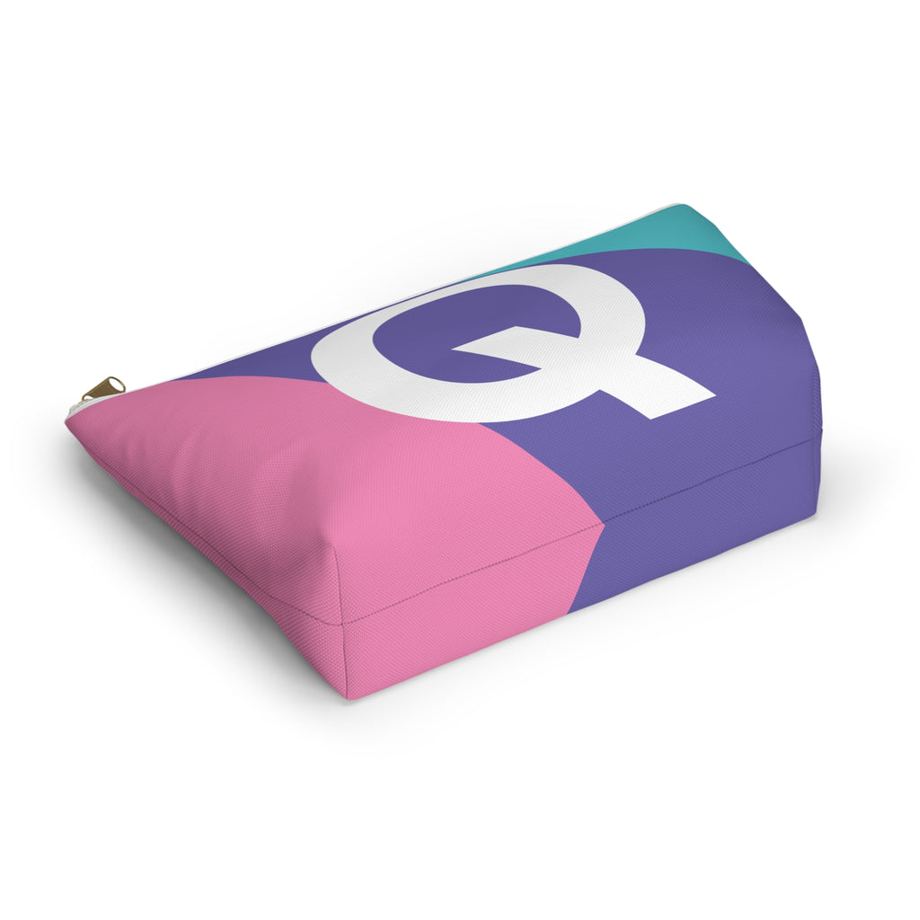 Colorblock Accessory Pouch — Monogram Q T-Bottom Cosmetic Bag