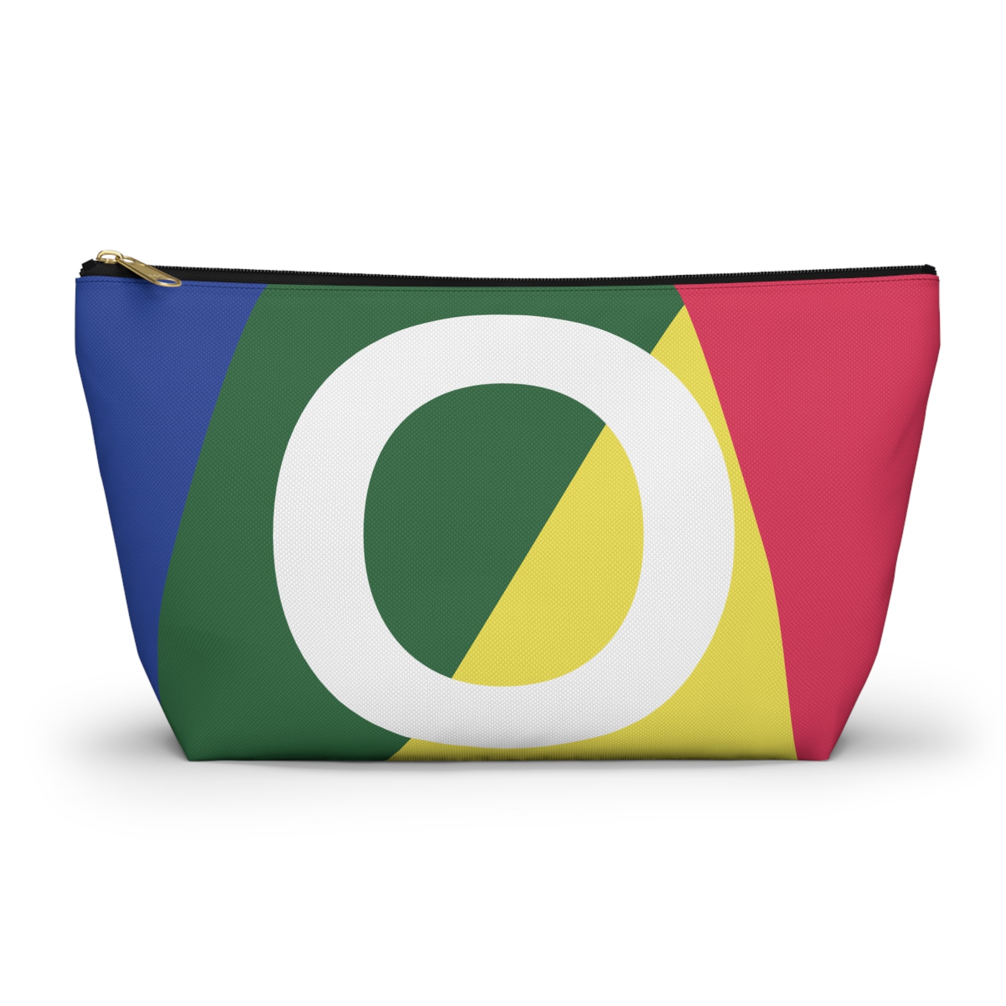 Initials Colorblock Accessory Pouch — Monogram O T-Bottom Cosmetic Bag