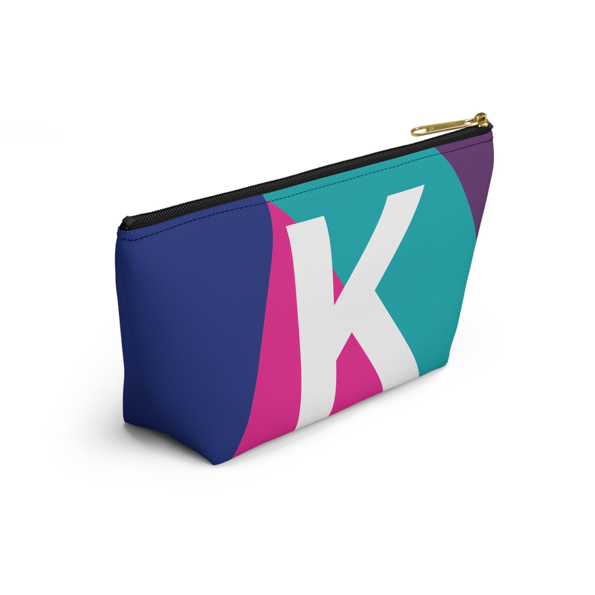 Colorblock Accessory Pouch — Monogram K T-Bottom Cosmetic Bag