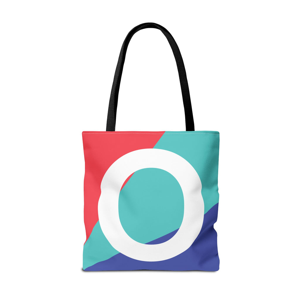 Monogram 'O' Colorblock Tote Bag — Personalized Initial O Shoulder Tote