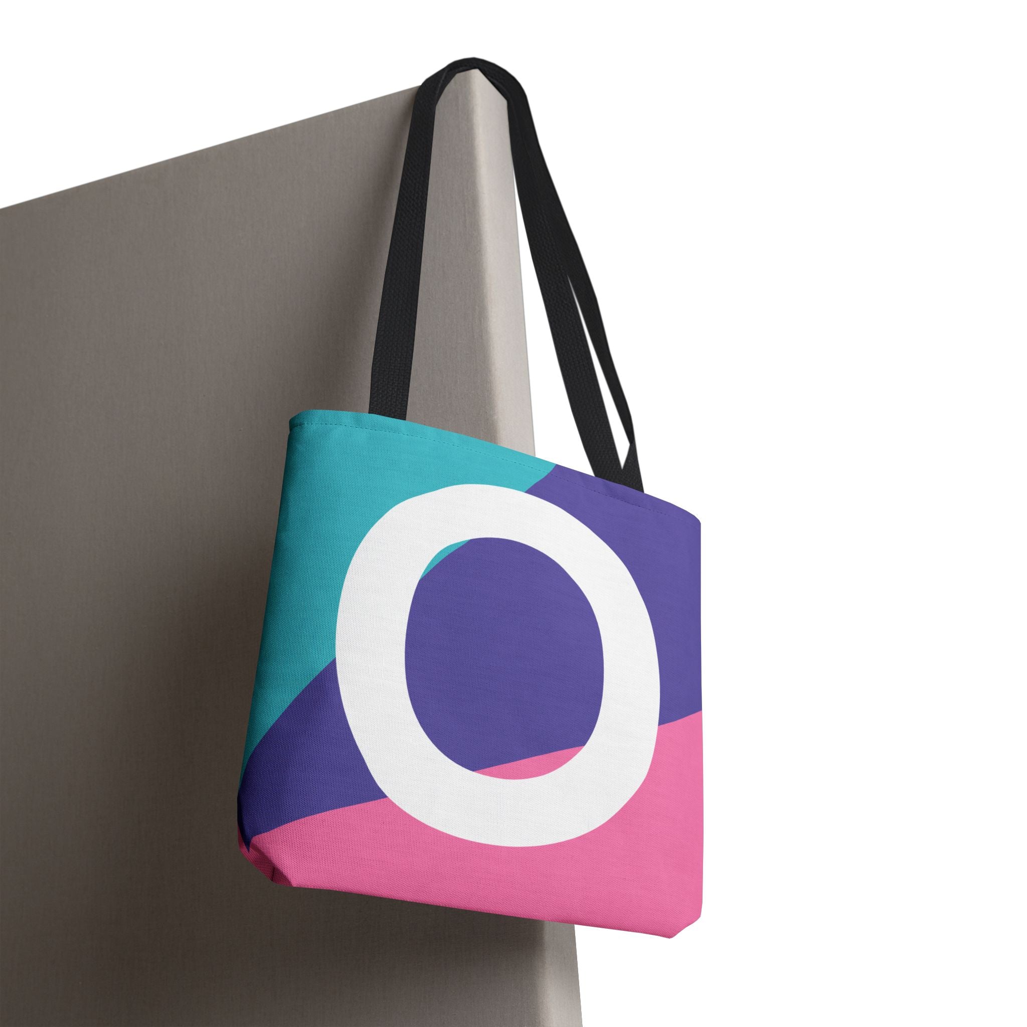 Monogram 'O' Colorblock Tote Bag — Personalized Initial O Shoulder Tote