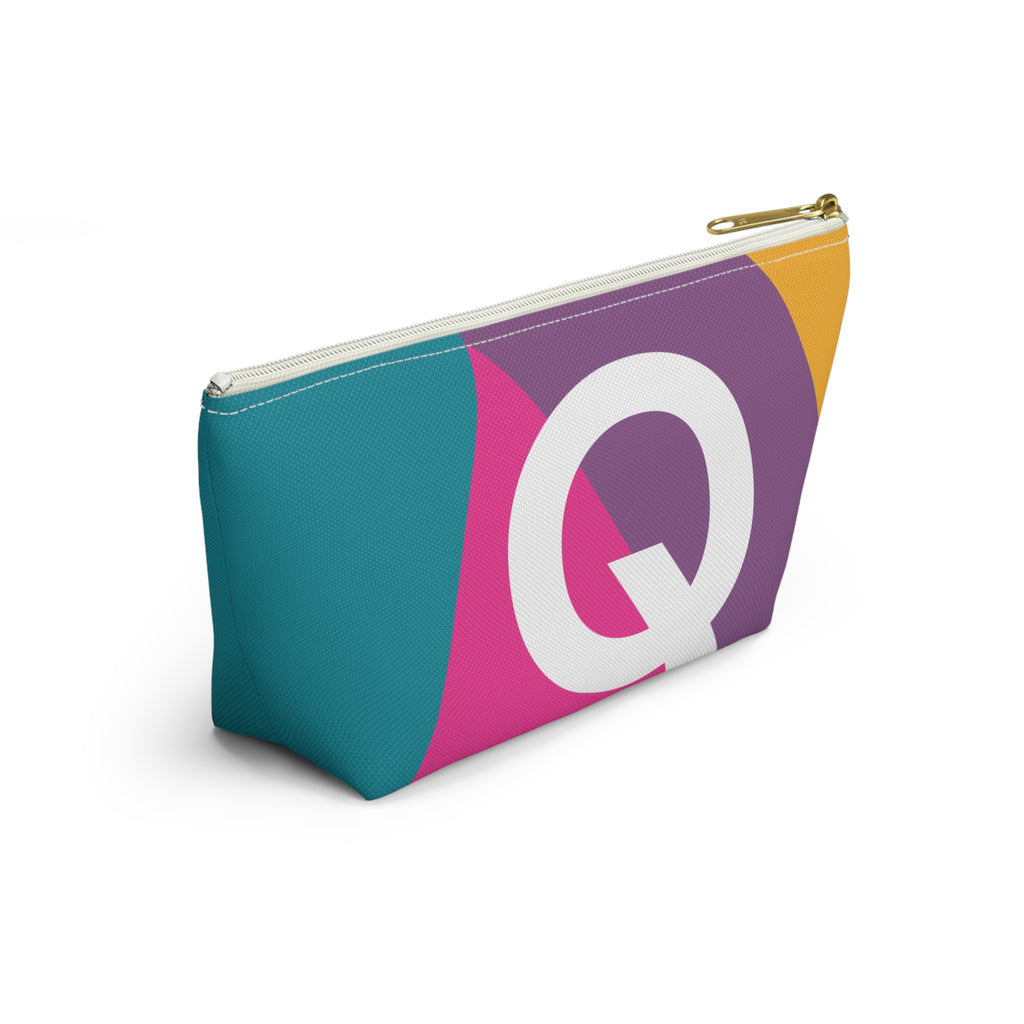 Colorblock Accessory Pouch — Monogram Q T-Bottom Cosmetic Bag