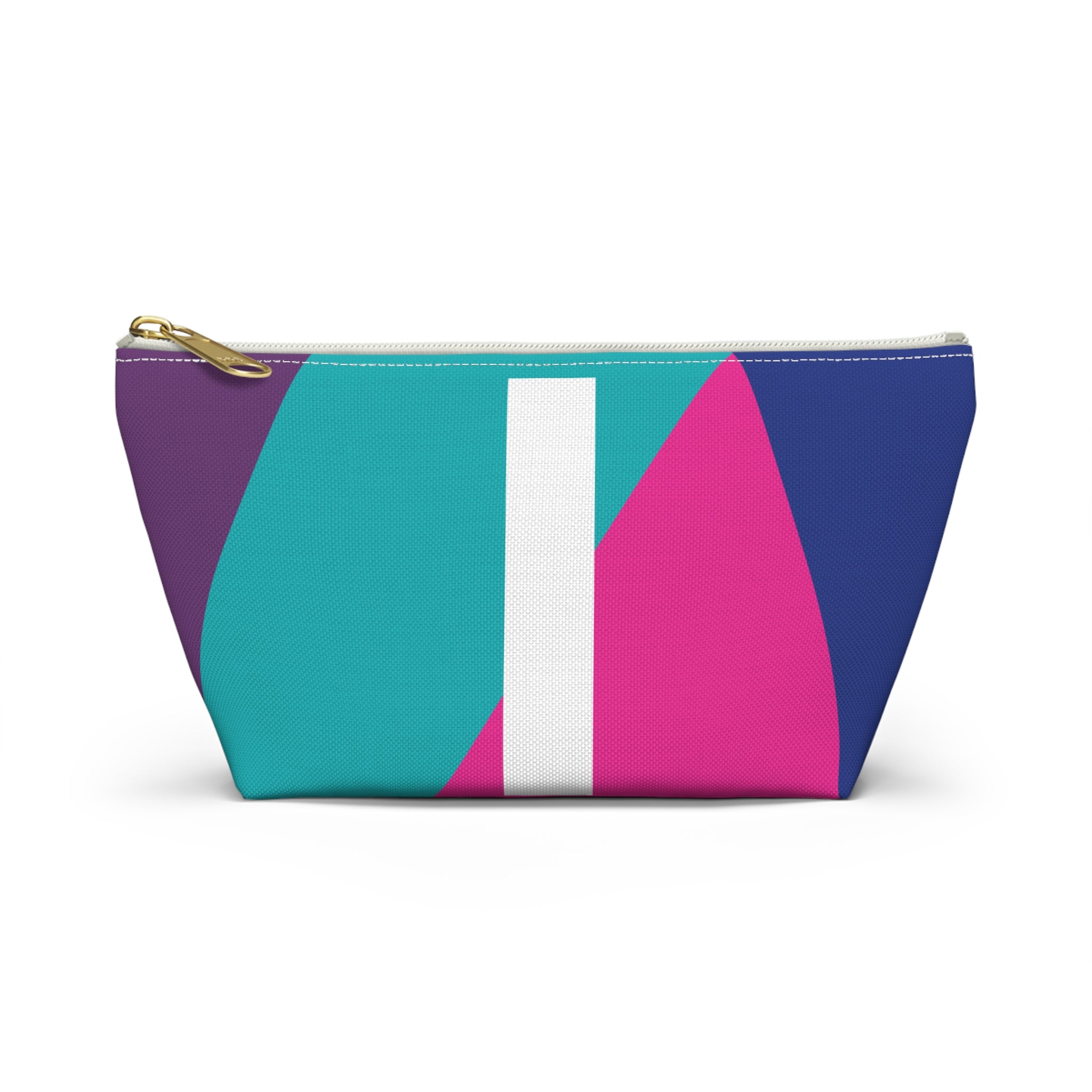 Initials Colorblock Accessory Pouch — Monogram I T-Bottom Cosmetic Bag